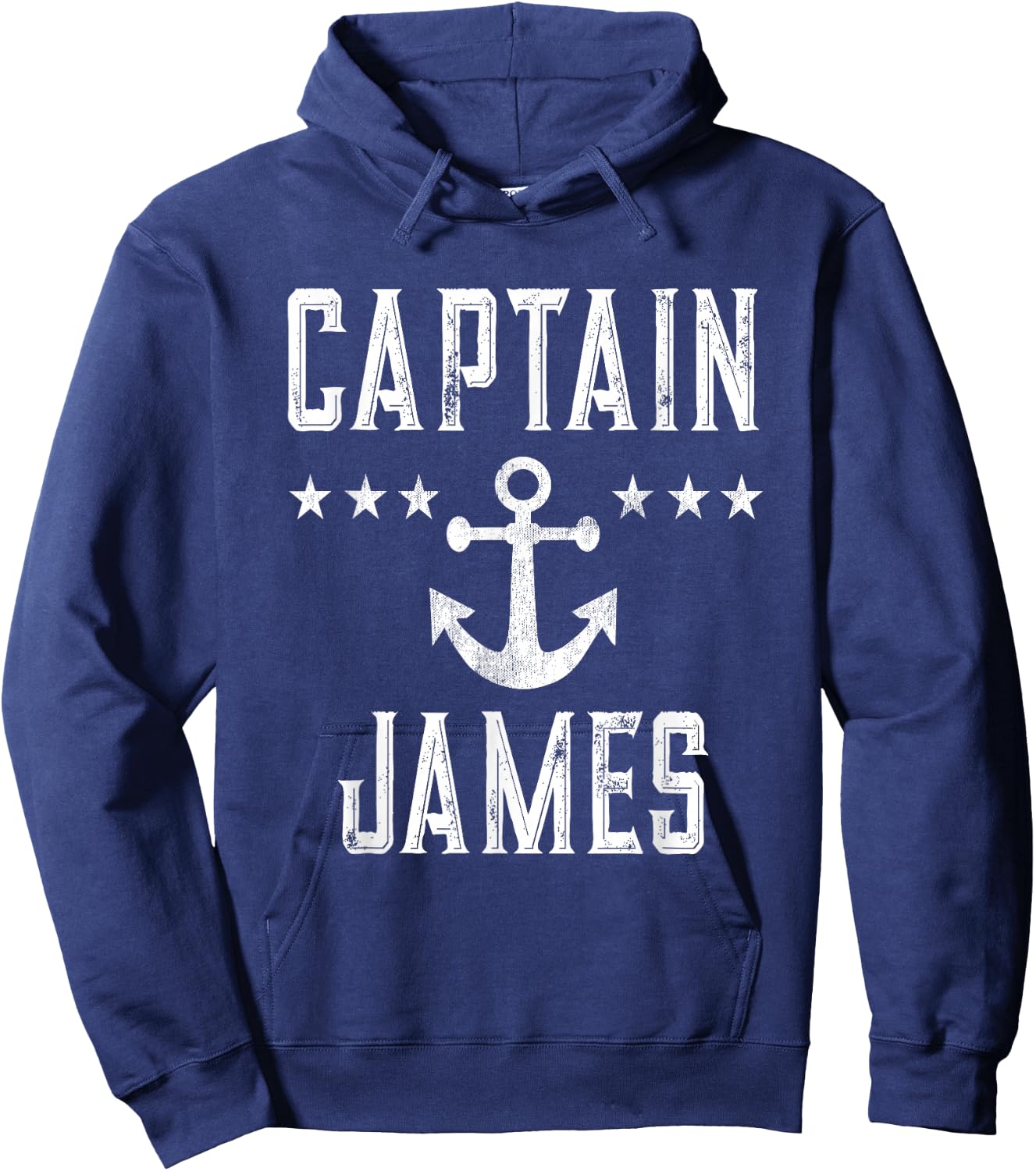 Vintage Captain James Family Cruise Lake Boat Hoodie - Hoodie | Navy