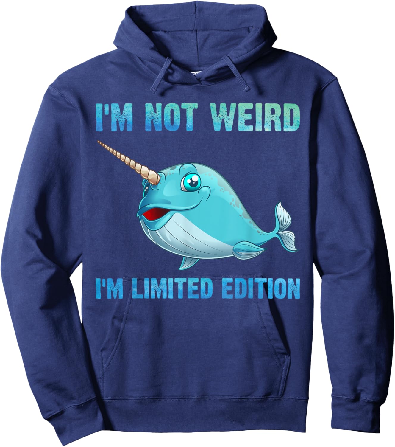 Funny Narwhal Gift Women Sea Whale Fish Ocean Animal Hoodie - Hoodie | Navy