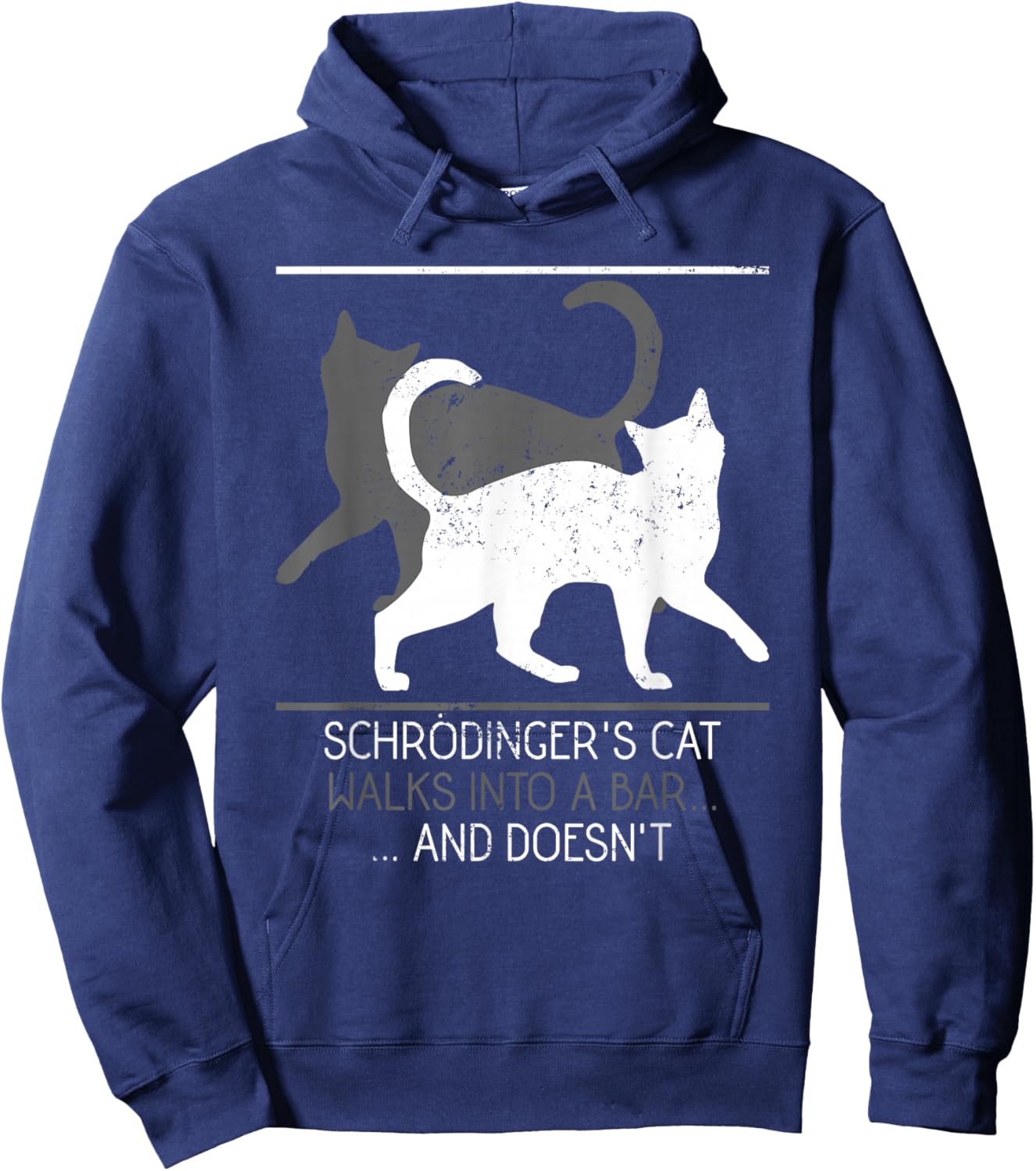 Funny Schrodingers Cat Physics Hoodie - Hoodie | Navy