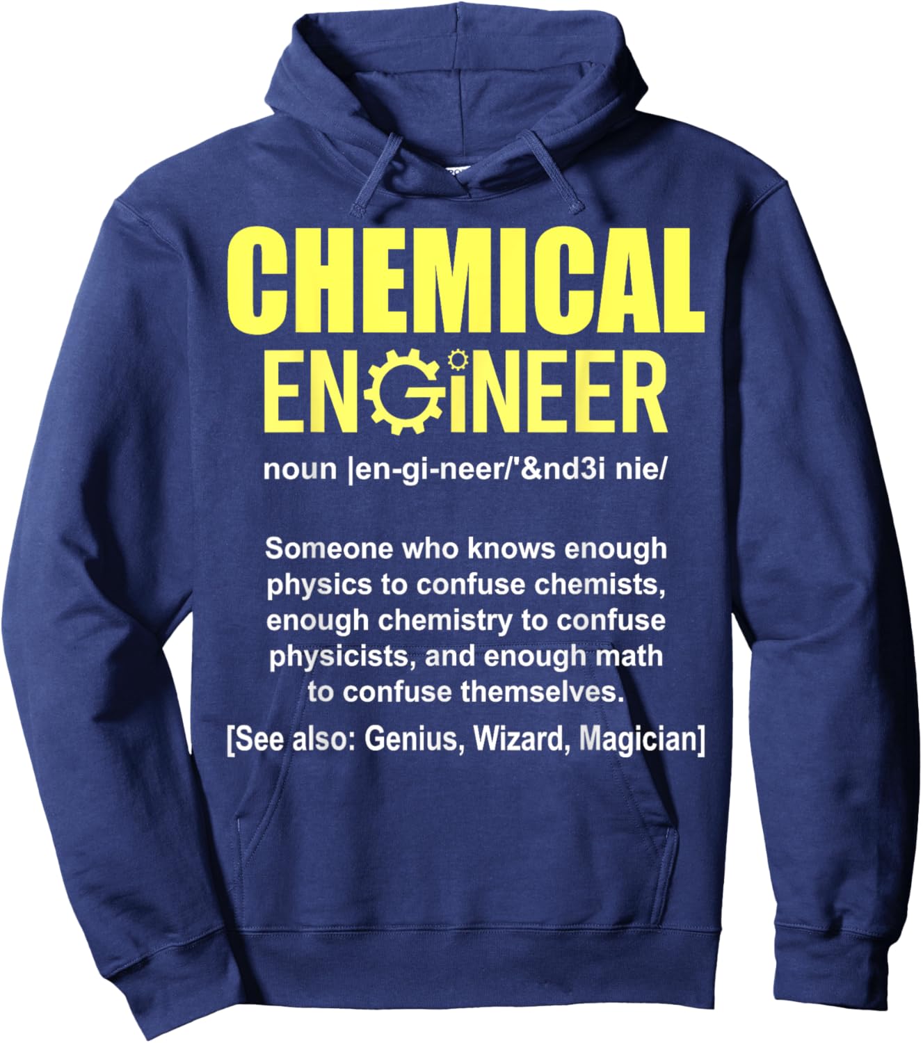 Funny Chemical Engineer Definition - Engineering Noun Hoodie - Hoodie | Navy