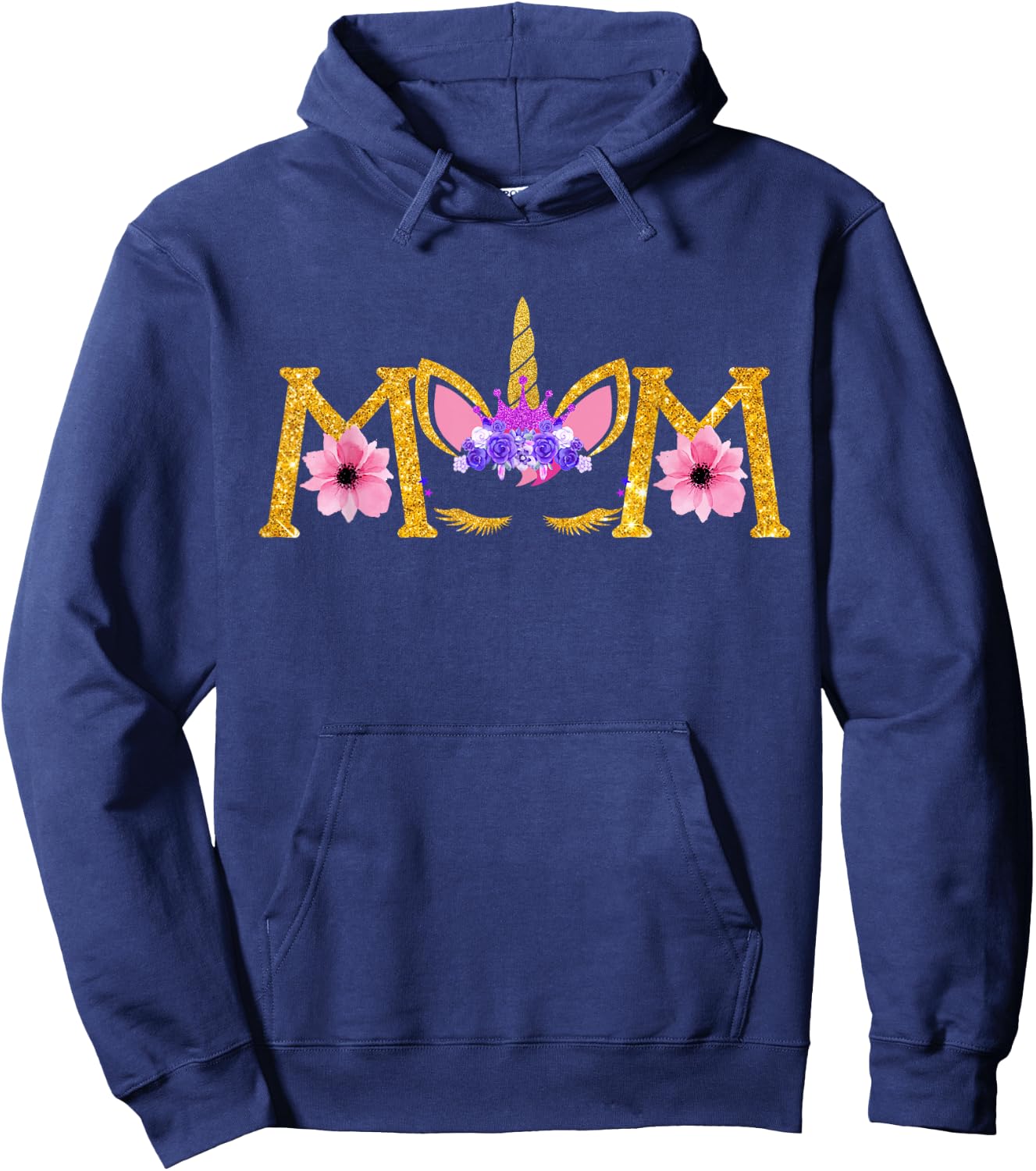 Unicorn Mom Mamacorn Shirt Mommy of the Unicorn Girl Hoodie - Hoodie | Navy