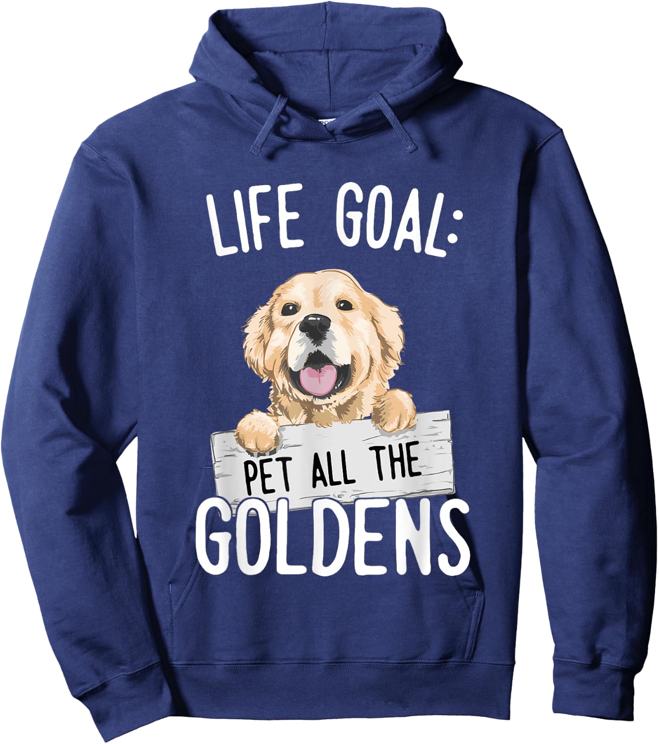 Pet all Goldens - Golden Retriever , Women and Kids Hoodie - Hoodie | Navy