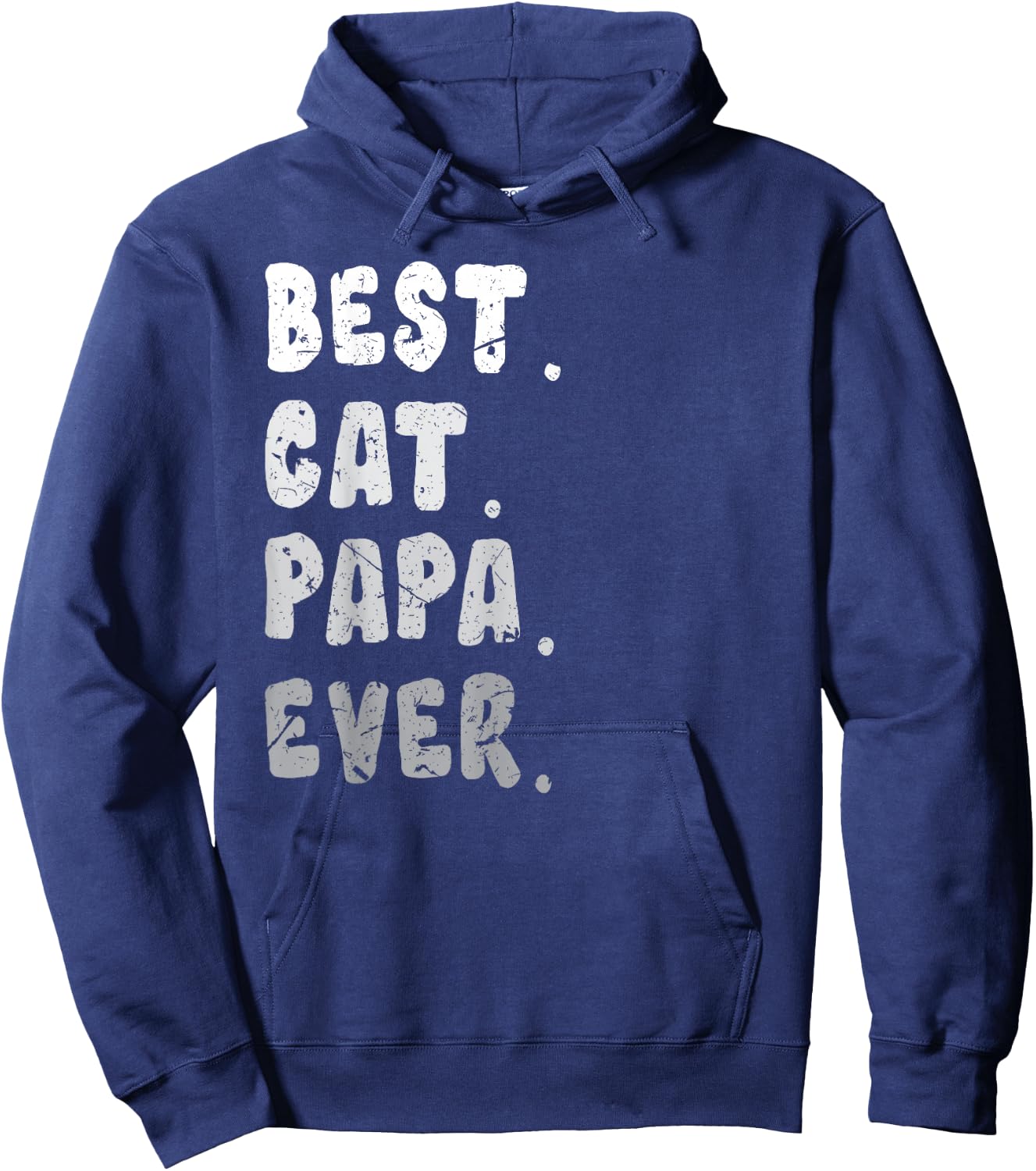 Best Cat Papa Ever Funny Cat Owner Dad Fathers Hoodie - Hoodie | Navy