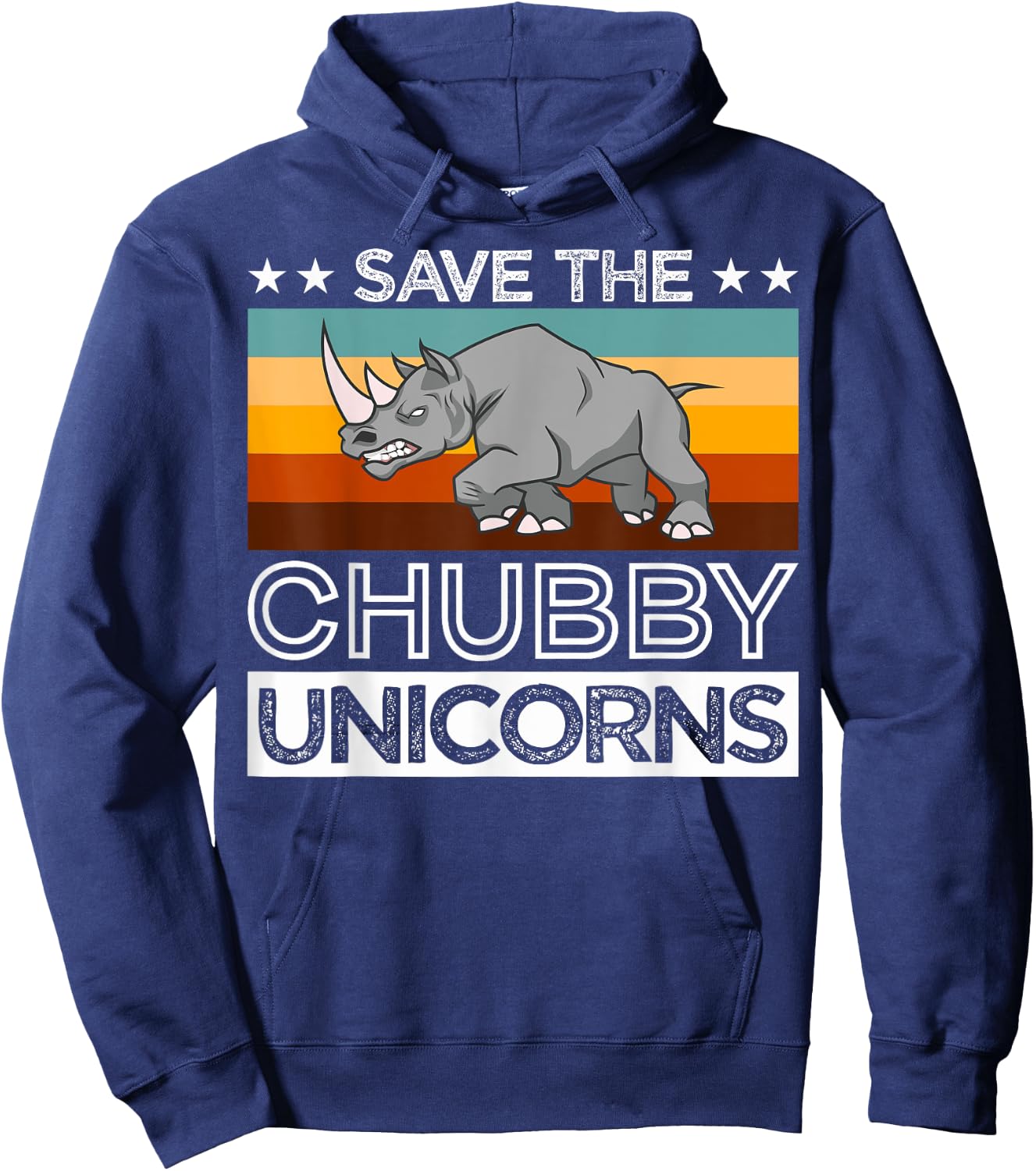 Save Rhinos Chubby Unicorns Rhino Save The Chubby Unicorns Hoodie - Hoodie | Navy