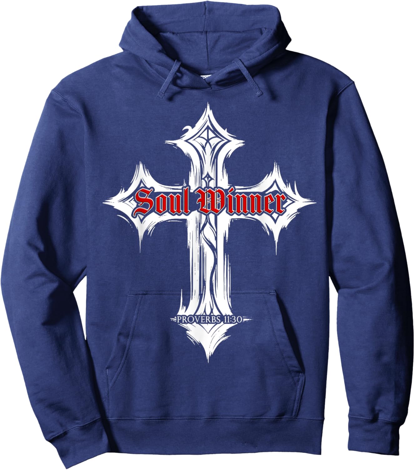 Proverbs 11:30 Soul Winner – Christian Evangelism Gospel Hoodie - Hoodie | Navy