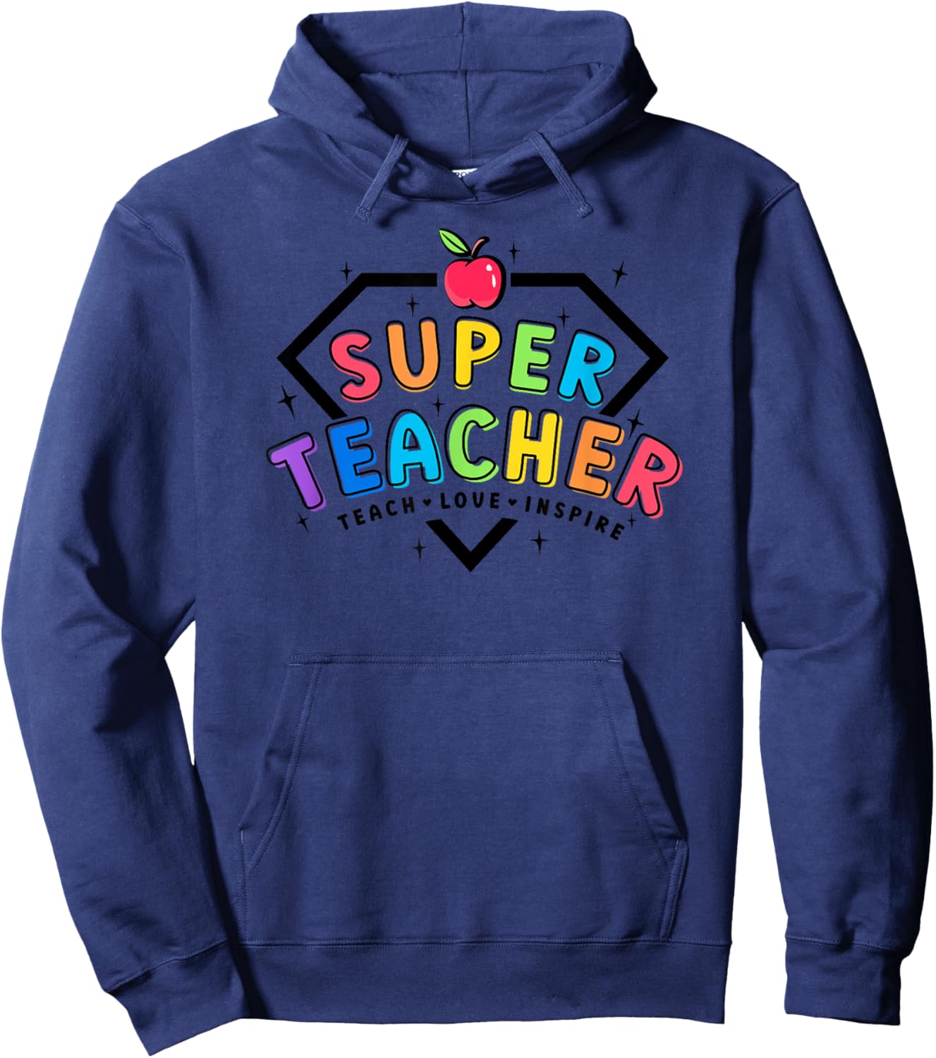 Super Teacher Power Team Teaching 100th Day Smarter School Hoodie - Hoodie | Navy