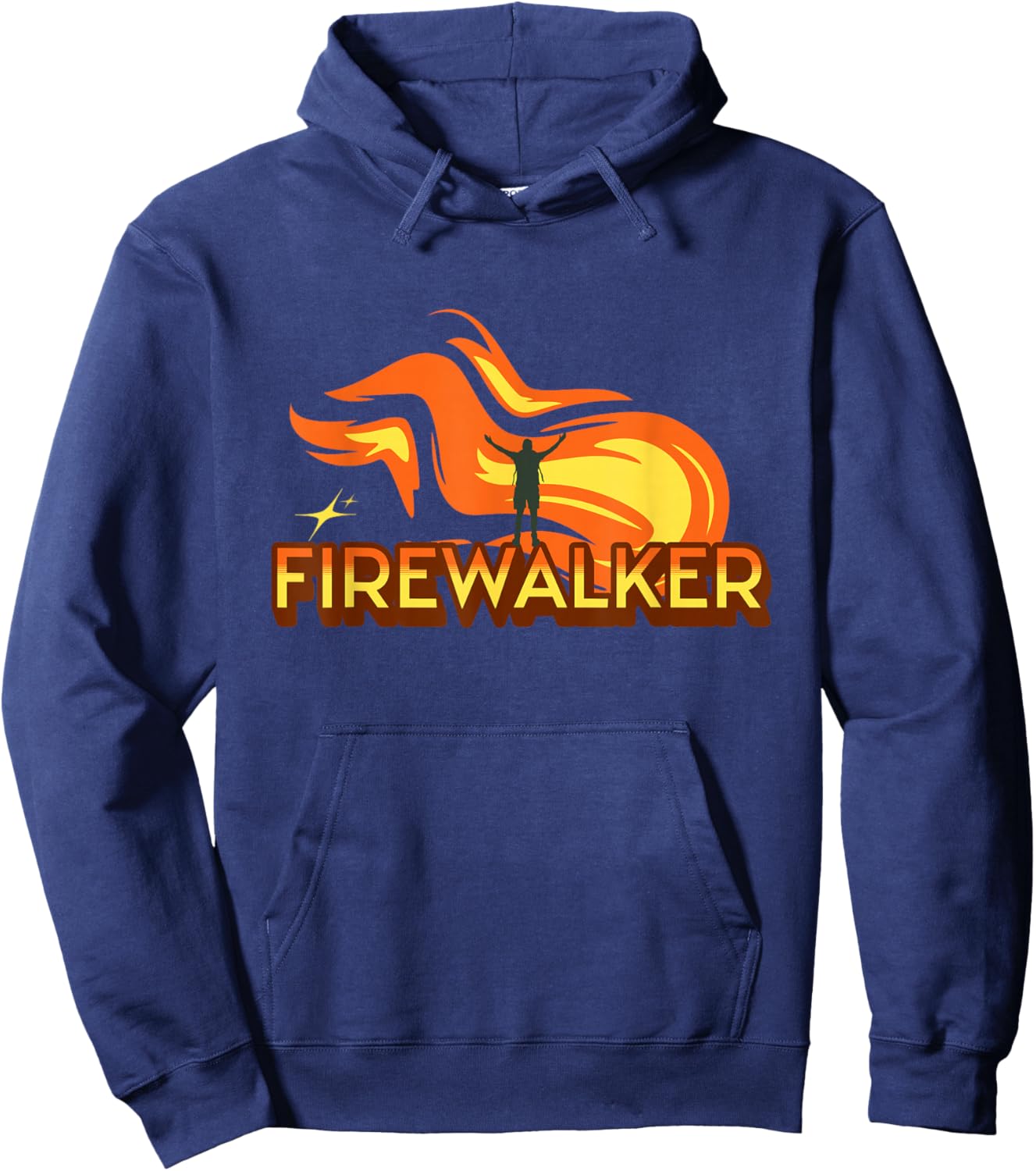 Firewalker A Motivation. The Fire Run Hoodie - Hoodie | Navy