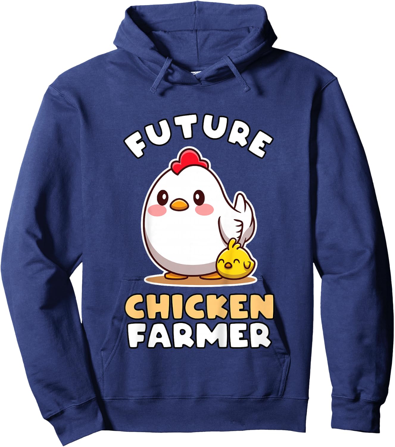 Future Chicken Farmer Gift Farmer Kids Hoodie - Hoodie | Navy