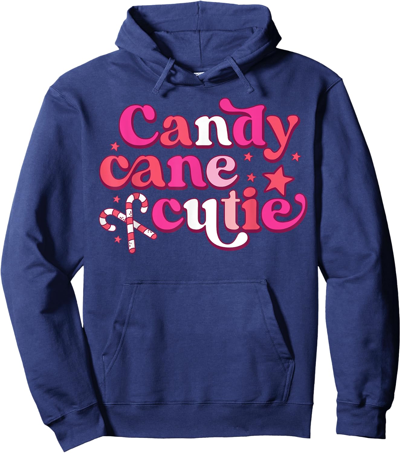 Candy Cane Cutie Funny Candy Lovers Women Girls Kids Toddler Hoodie - Hoodie | Navy