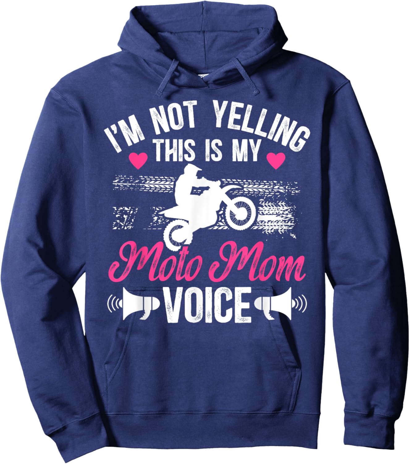 Moto Mom Voice Motocross Mom Motocross Rider Mother Hoodie - Hoodie | Navy