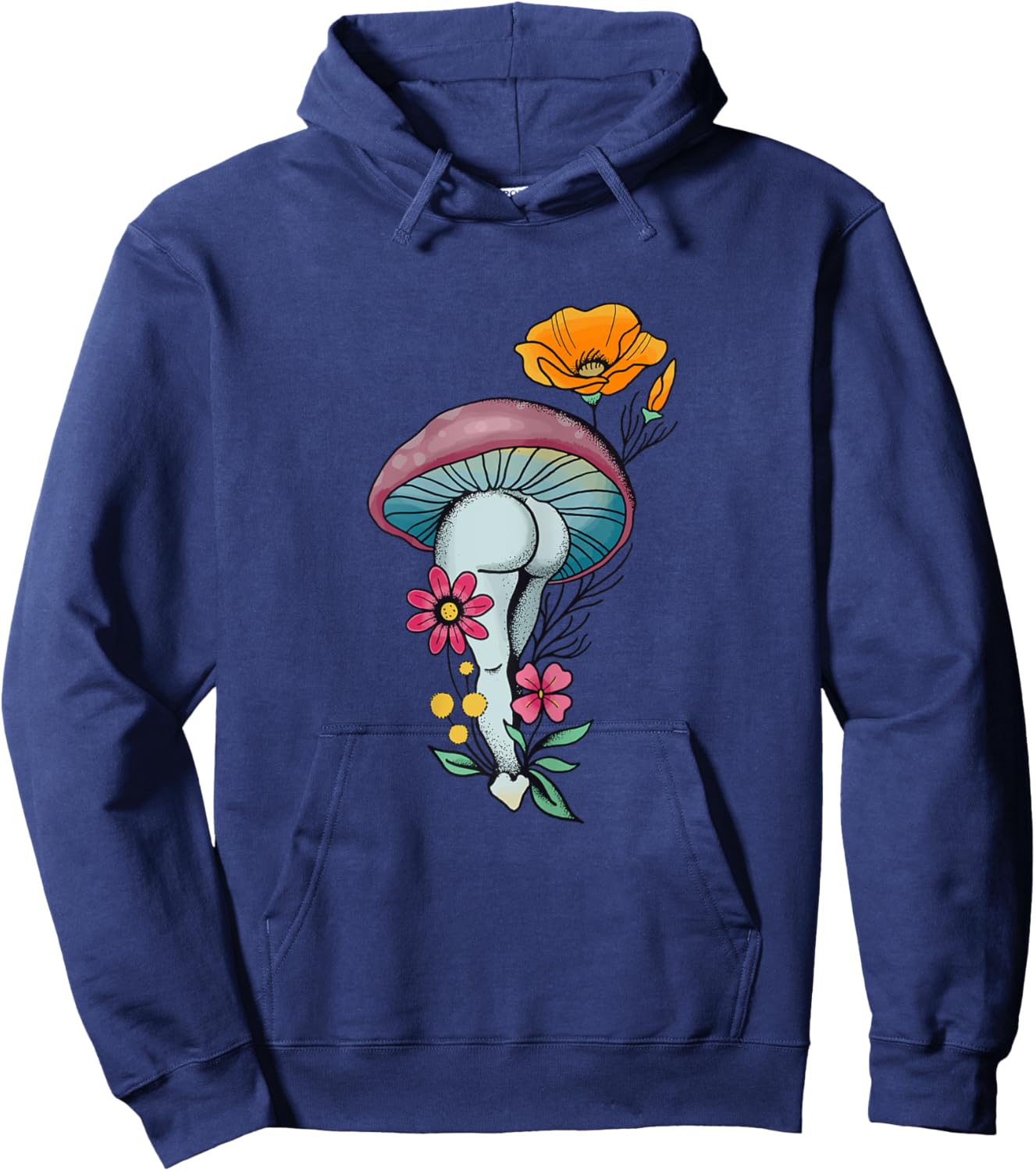 Sexy Mushroom Clothing Mushroom Collector Funny Graphic Gift Hoodie - Hoodie | Navy