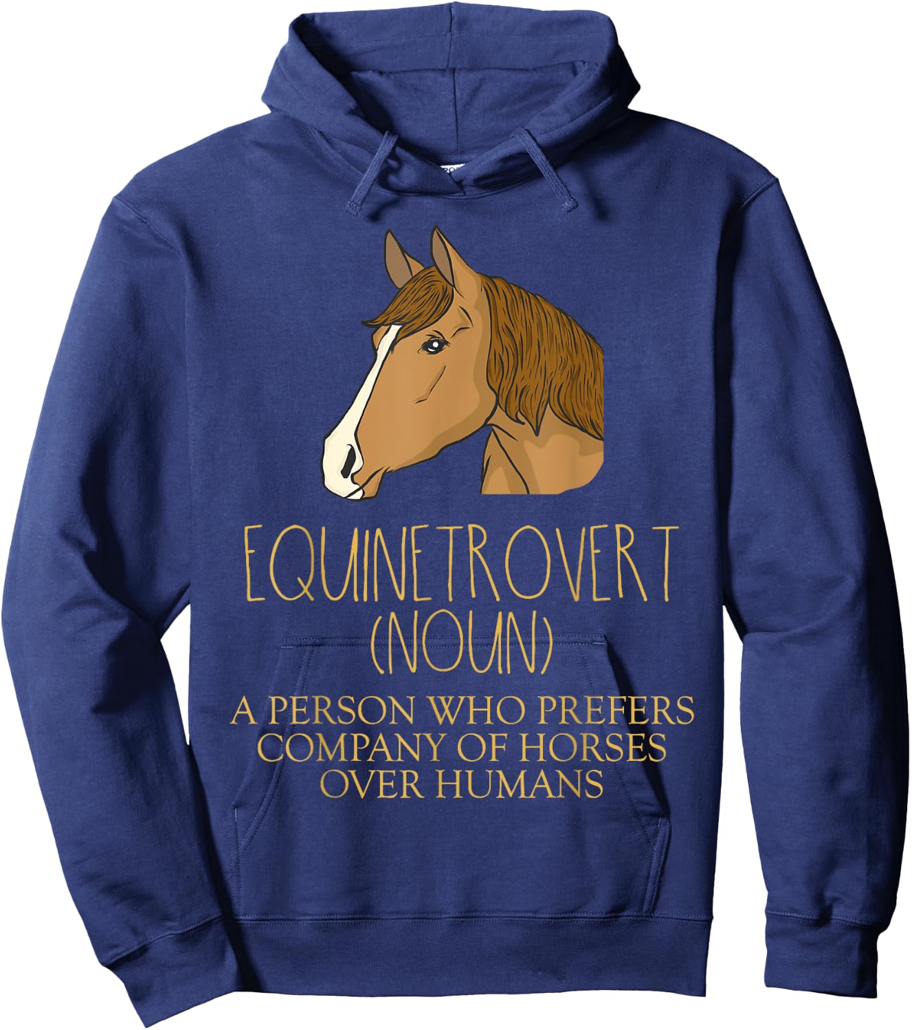 Horse Lover Gifts Funny Meme Saying Horse Definition Girls Hoodie - Hoodie | Navy