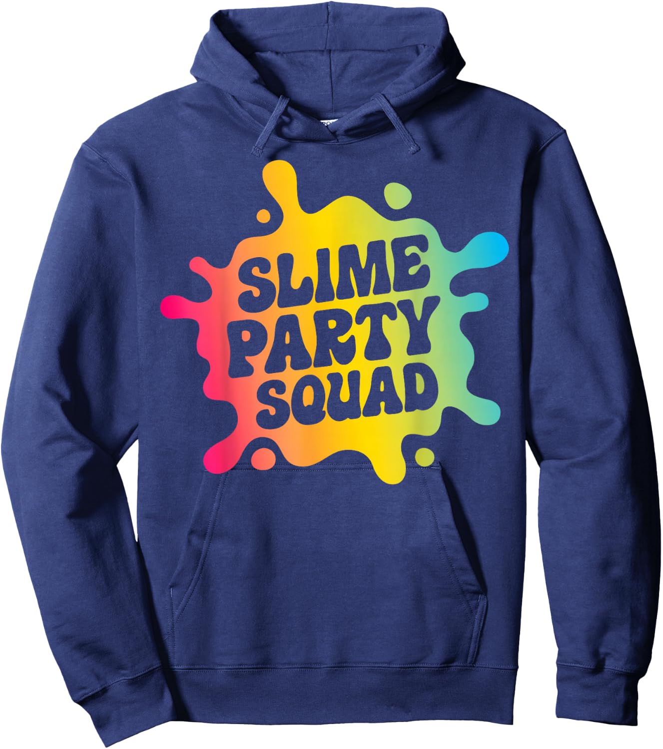 Slime Party Squad Funny Kids Boys Girls Birthday Matching Hoodie - Hoodie | Navy