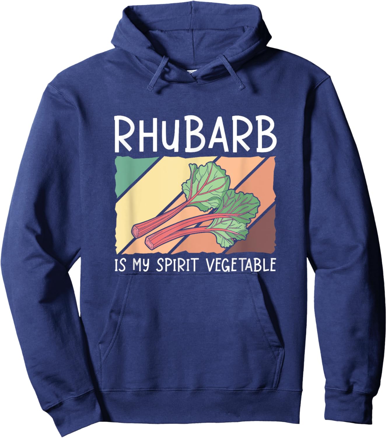 Rhubarb Is My Spirit Vegetable Funny Rhubarb Pie Enthusiasts Hoodie - Hoodie | Navy