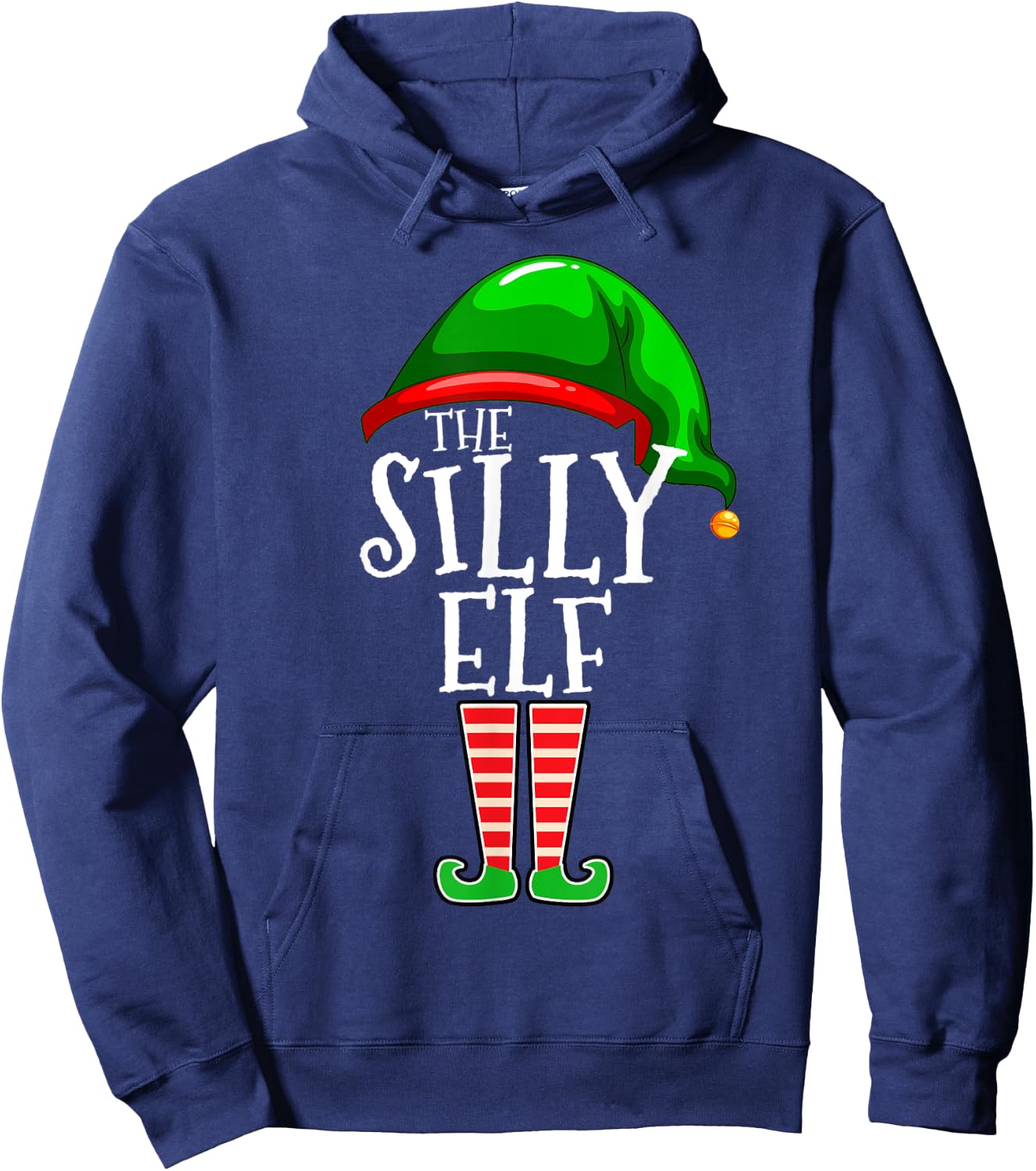 Silly Elf Group Matching Family Christmas Gift Outfit Set Hoodie - Hoodie | Navy