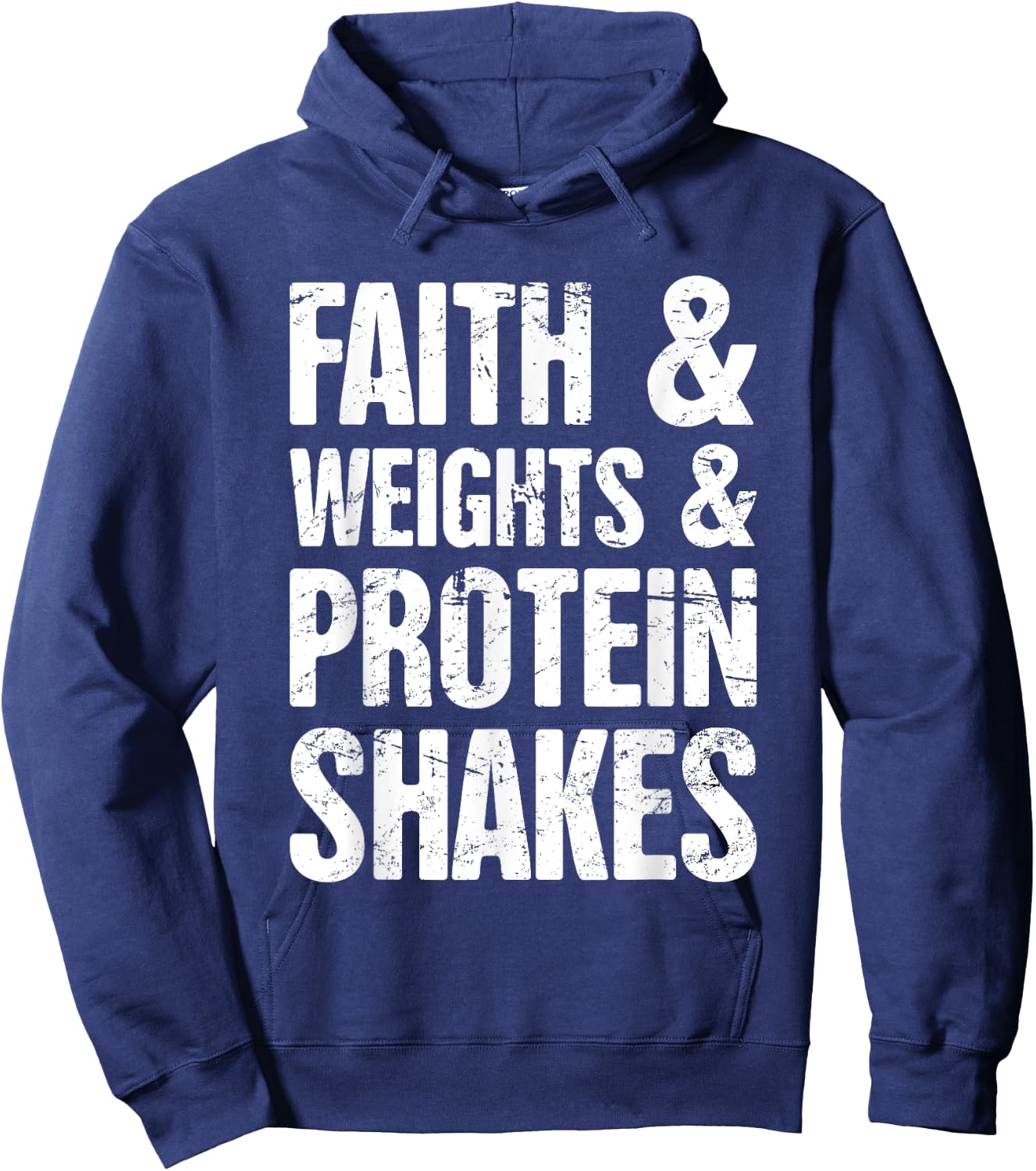 Faith - Funny Christian Athlete / Christian Workout Hoodie - Hoodie | Navy