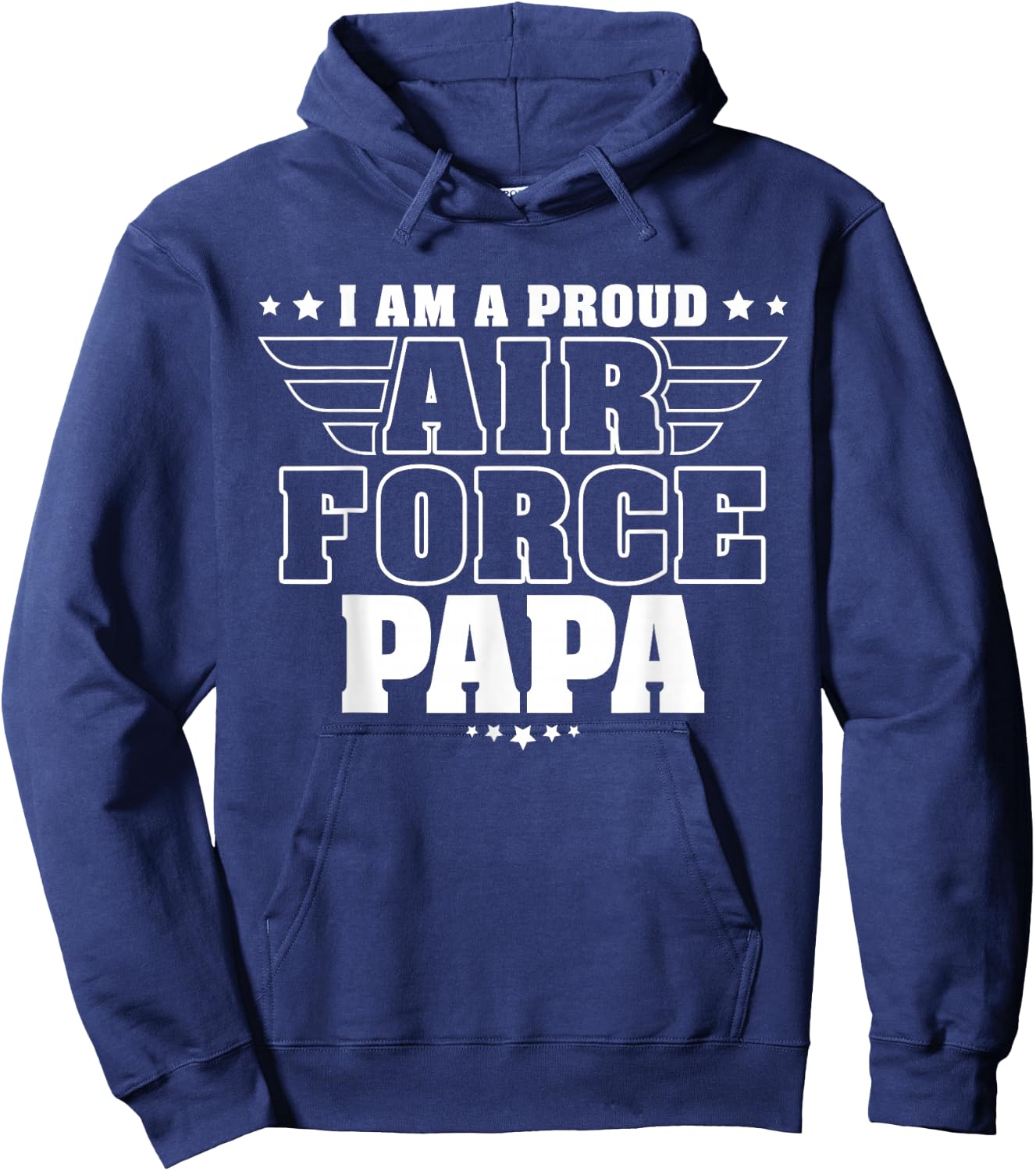 Proud Air Force Papa Patriotic Pride Military Grandfather Hoodie - Hoodie | Navy