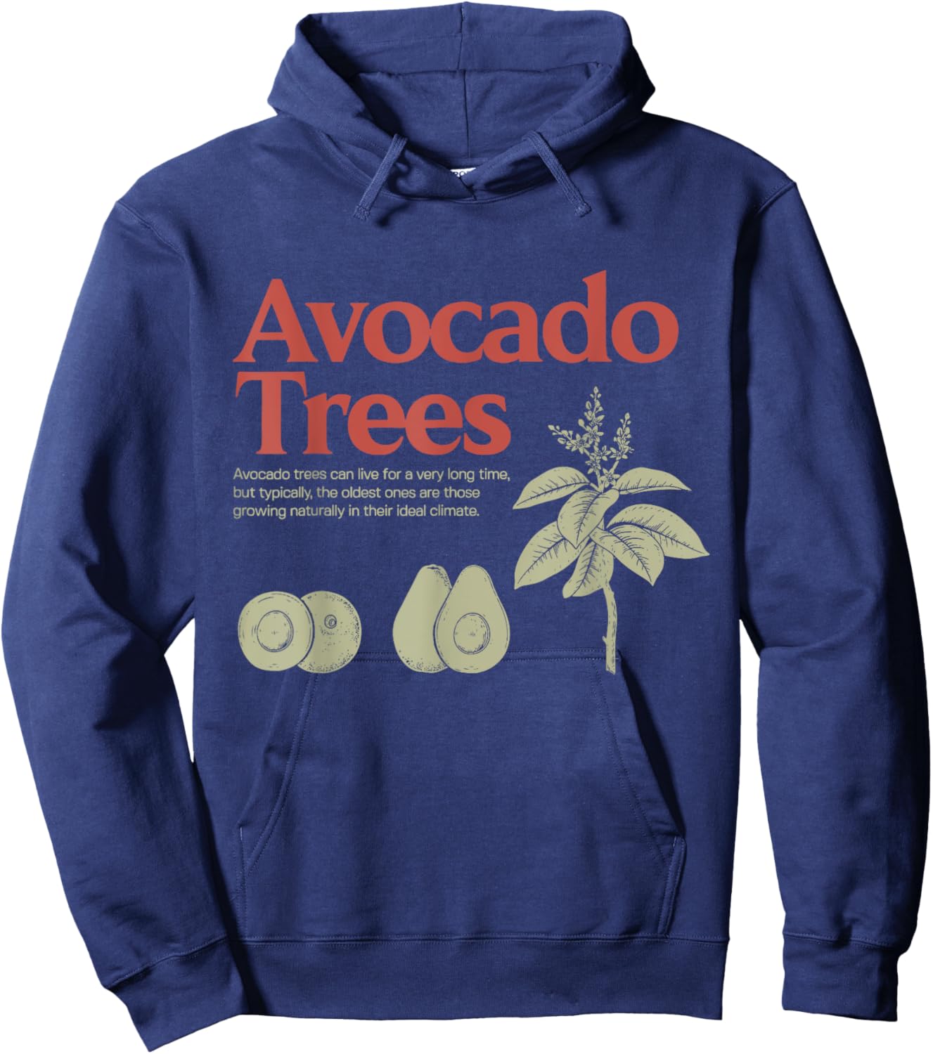 Avocado Trees Funny Definiton Apparel Hoodie - Hoodie | Navy