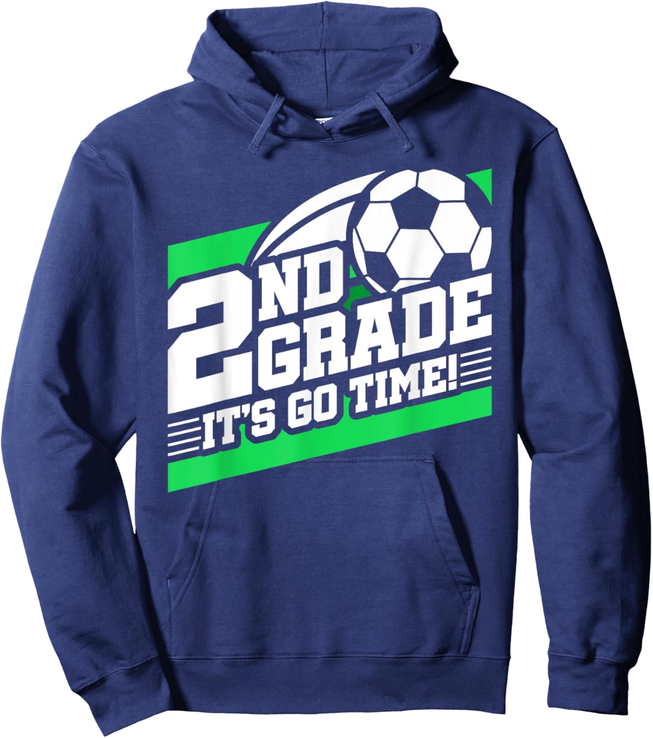 2nd Grade Soccer - Back To School - First Day Of 2nd Grade Hoodie - Hoodie | Navy