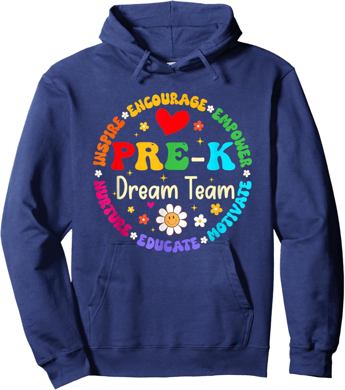 Back To School Pre K Dream Team Tour Teacher Students Kids Hoodie - Hoodie | Navy