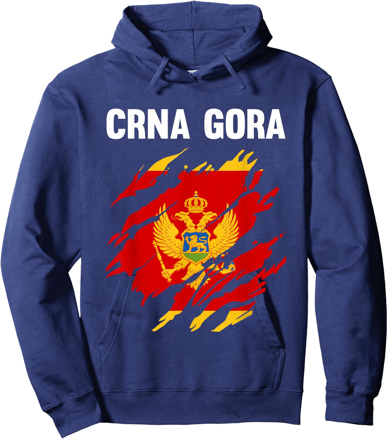 Crna Gora Montenegro Flag Hoodie - Hoodie | Navy