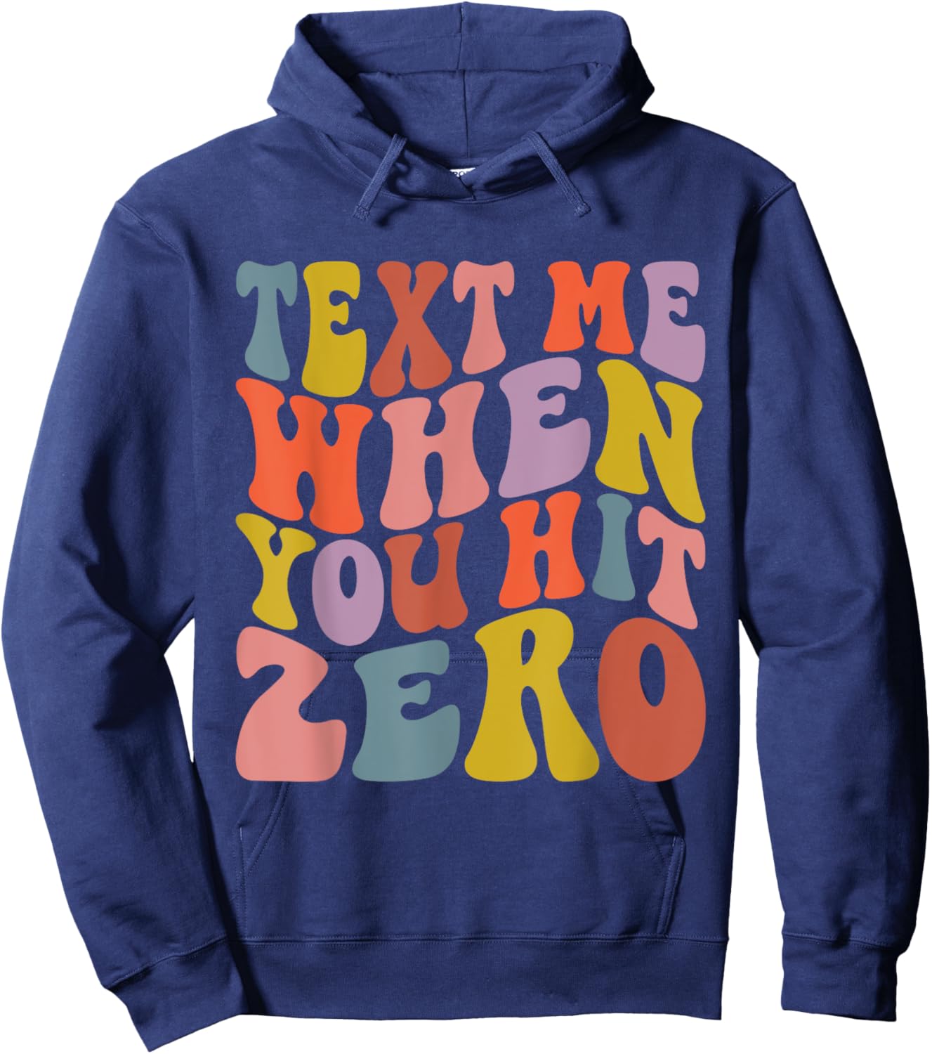 Cheerleading Text Me When You Hit Zero Cheer Mom Hoodie - Hoodie | Navy