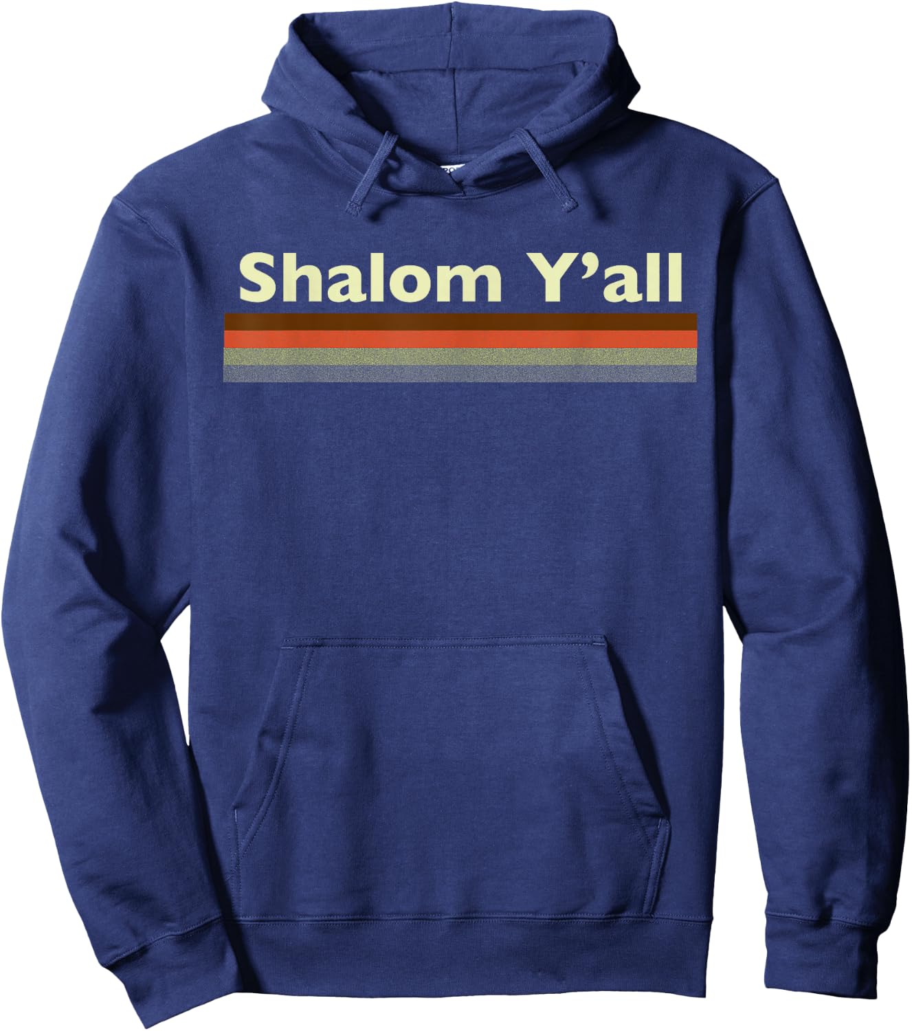 Shalom Y'all Retro Hoodie - Hoodie | Navy