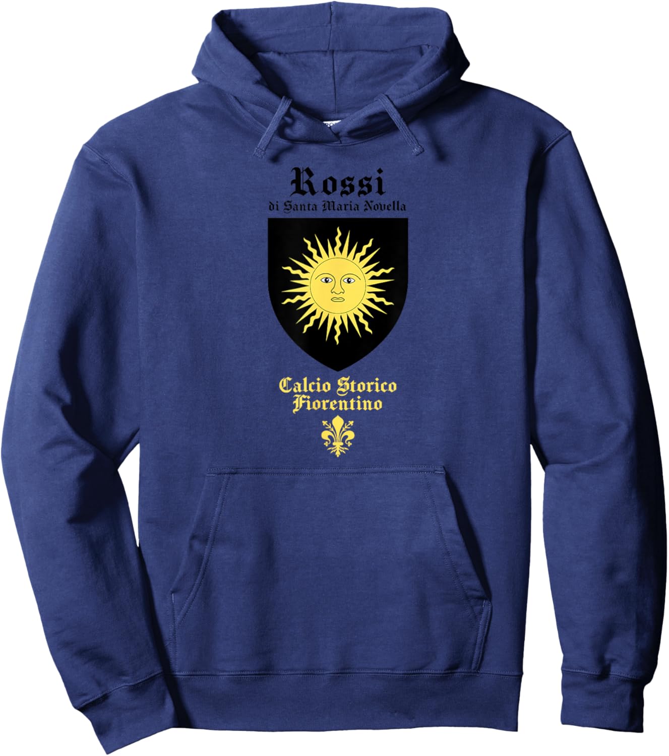 Calcio storico fiorentino Rossi Florentine football fútbol Hoodie - Hoodie | Navy