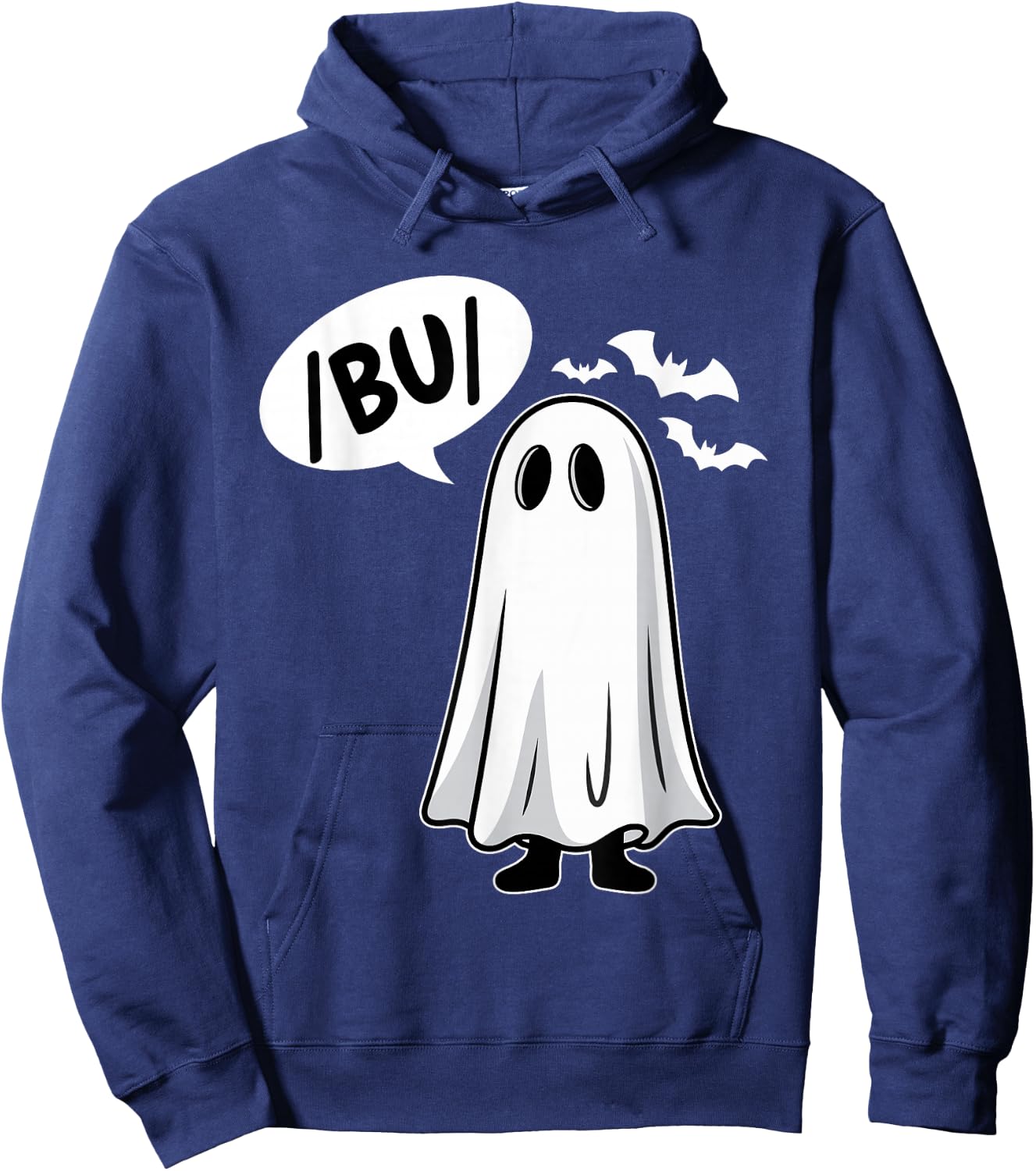 Halloween Speech Therapy Trick or Speech Retro SLP Ghost Boo Hoodie - Hoodie | Navy