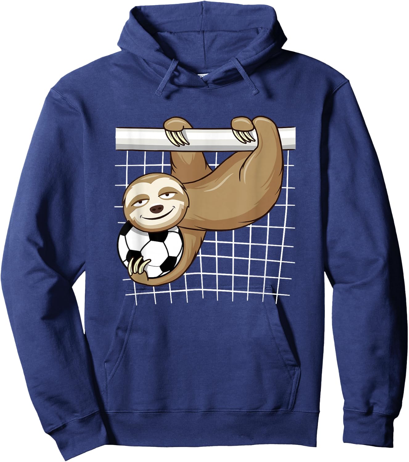 Funny Sloth Soccer Lover - Cute Goal Keeper Kids Hoodie - Hoodie | Navy