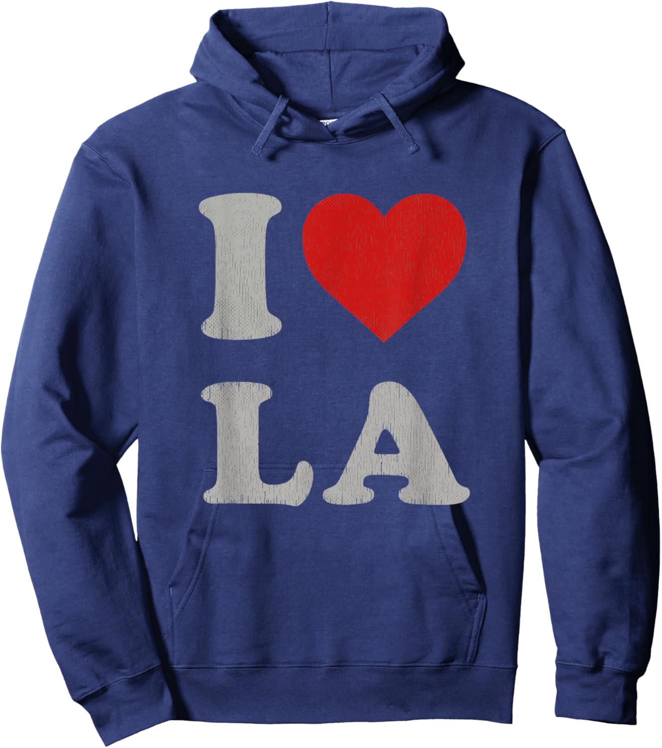 I Heart LA Souvenir Men Distressed I Love Los Angeles Hoodie - Hoodie | Navy