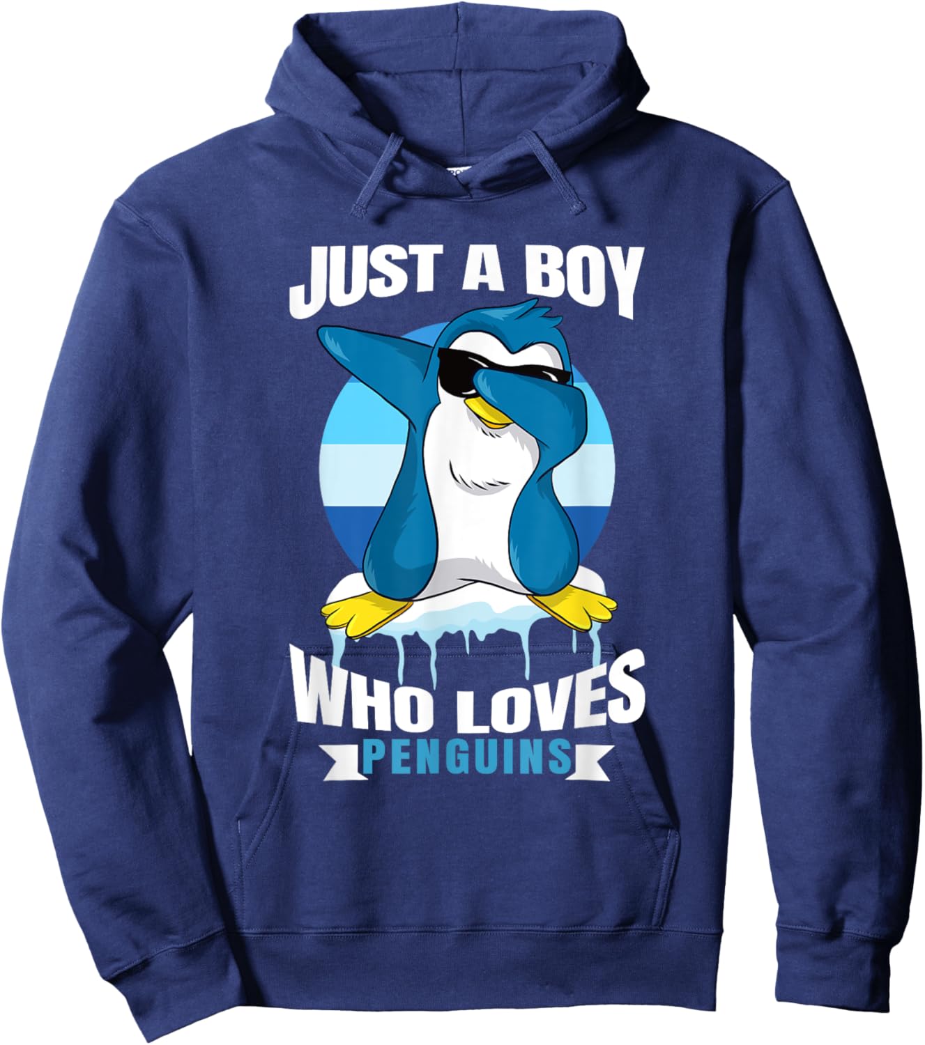 Just A Boy Who Loves Penguins Dab Toddler Dabbing Penguin Hoodie - Hoodie | Navy