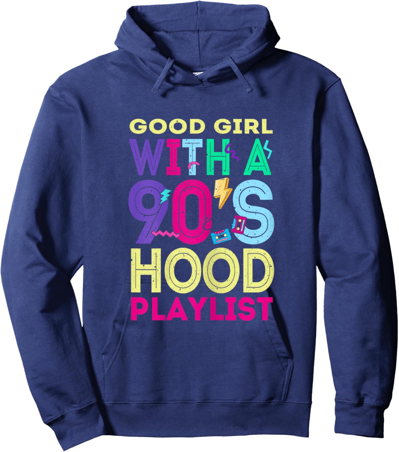 R&B Artist girls Vintage 90 s r and b graphic Hoodie - Hoodie | Navy