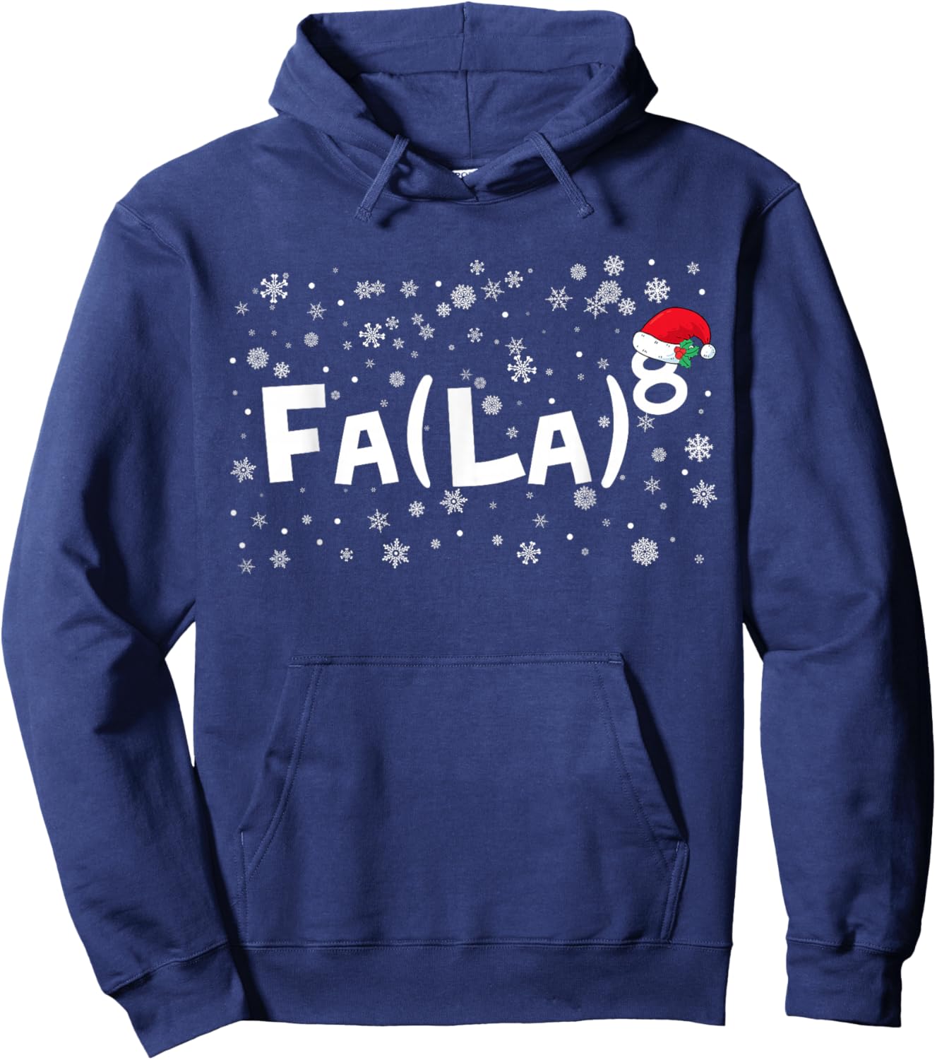 FA (LA)8 Funny Christmas Santa Fa La Math Teacher Mathematic Hoodie - Hoodie | Navy