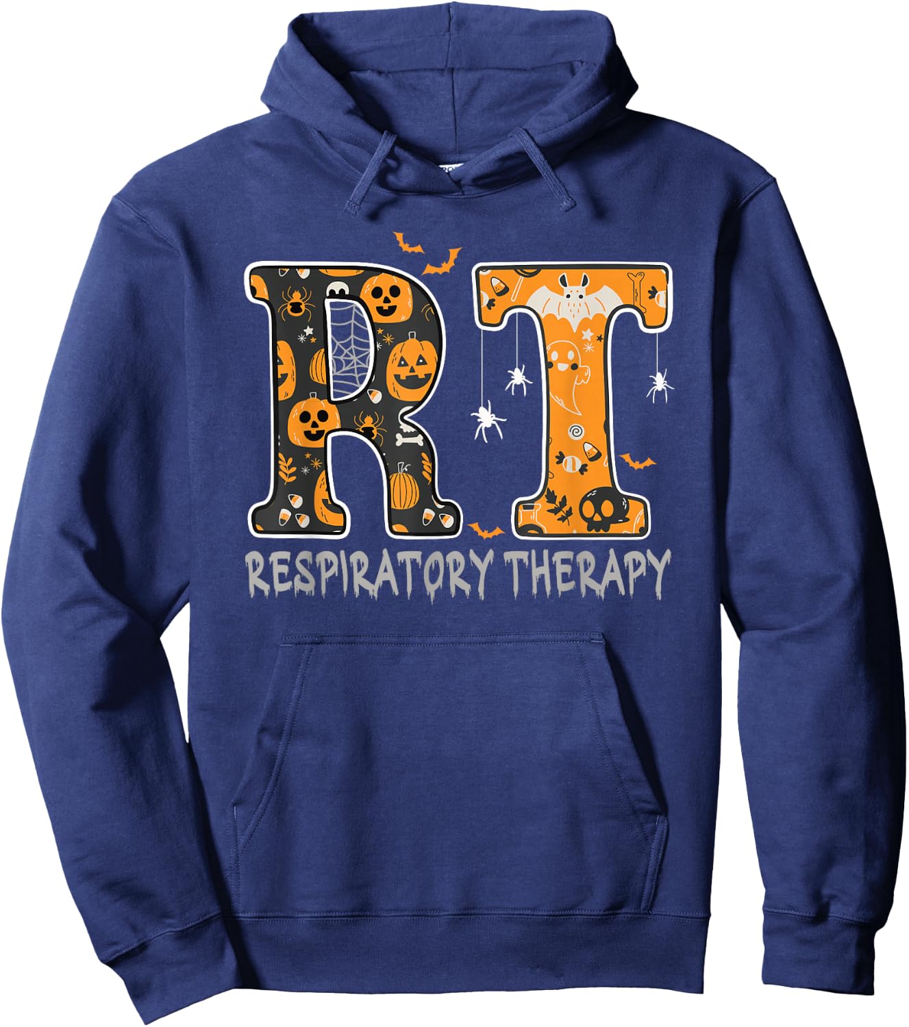 Respiratory Therapist RT funny Halloween Future Nurse spooky Hoodie - Hoodie | Navy
