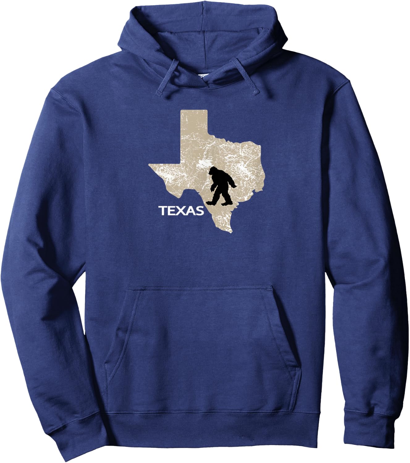 Funny Bigfoot I Believe Loves Texas TX Sasquatch Hoodie - Hoodie | Navy