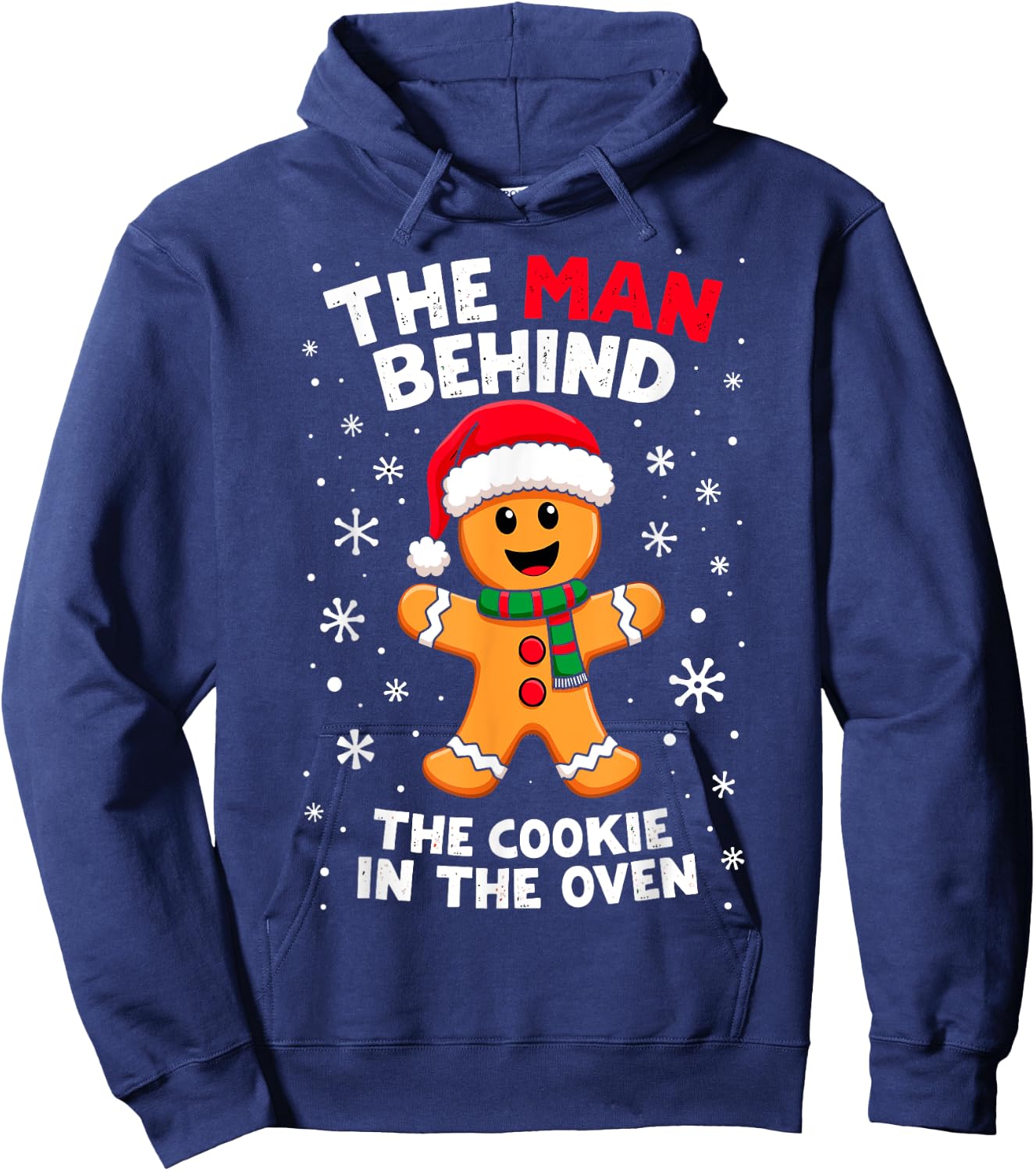 Christmas Funny Gingerbread Joke The Cookie in the Oven Hoodie - Hoodie | Navy