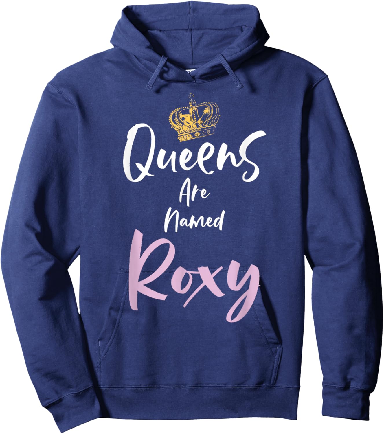 Roxy Name Queen Personalized Women Girl Cute Pink Black Hoodie - Hoodie | Navy