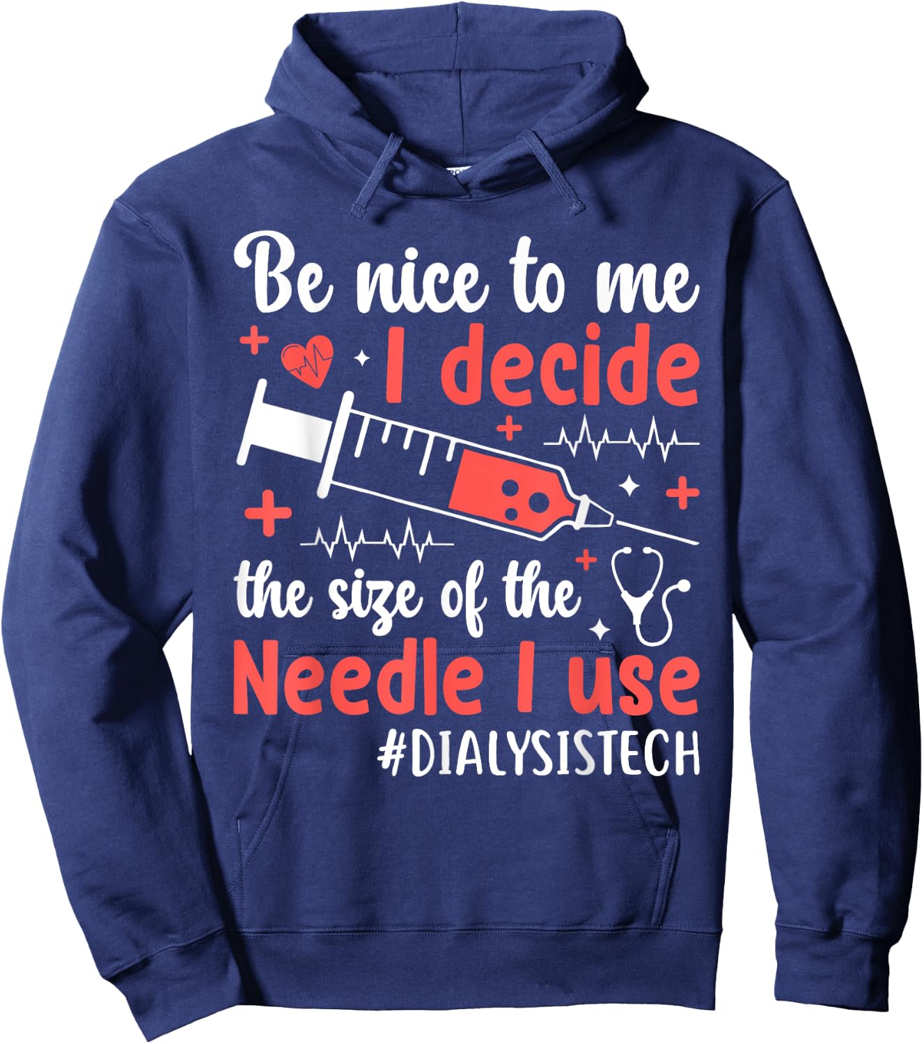 dialysis machine Technician nephrologist Tech -Adults Dialysis Technician Nurse Kidney RN Dialysis Tech Hoodie - Hoodie | Navy
