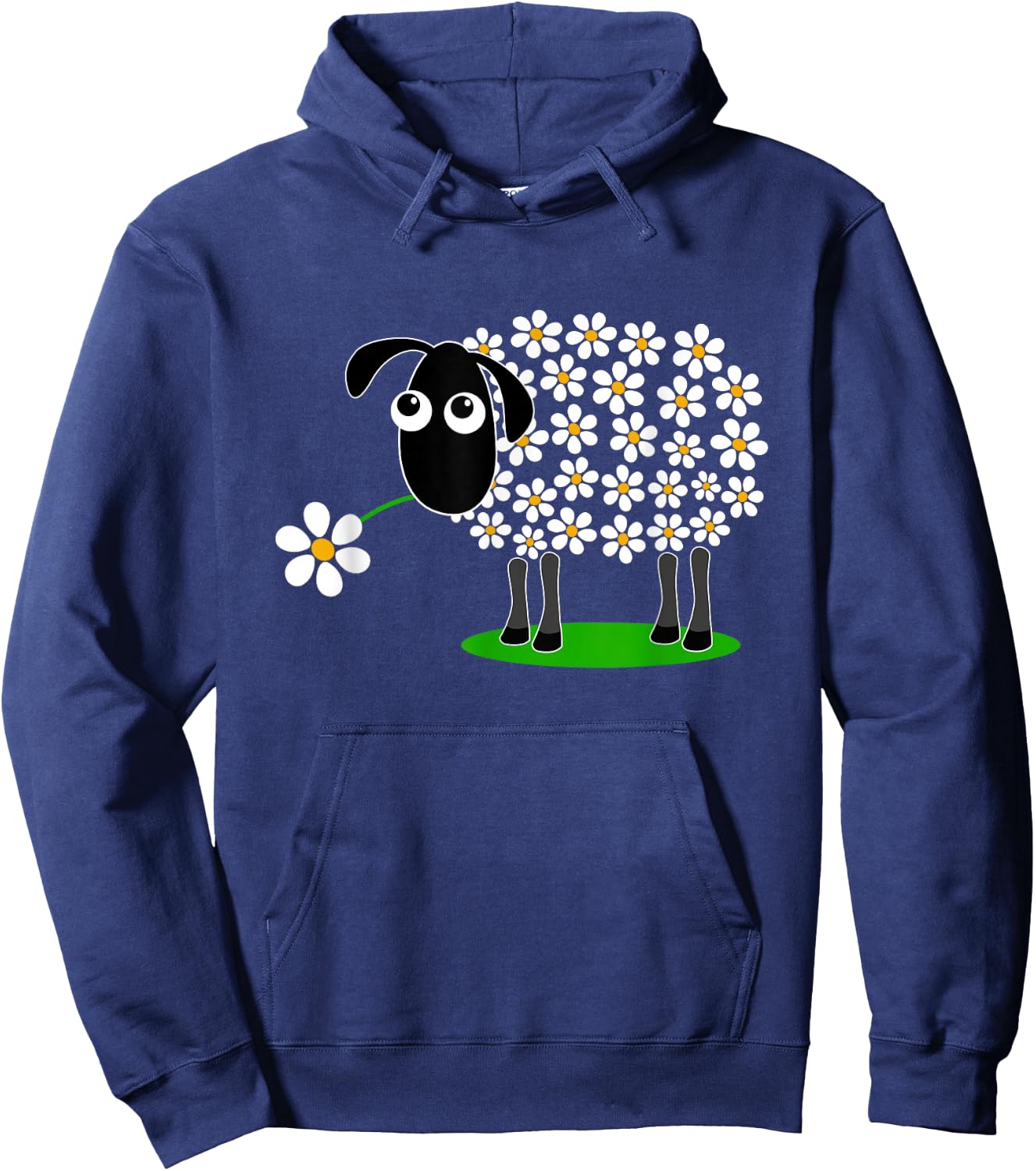 Cute sheep with flower wool for girls and mum Hoodie - Hoodie | Navy