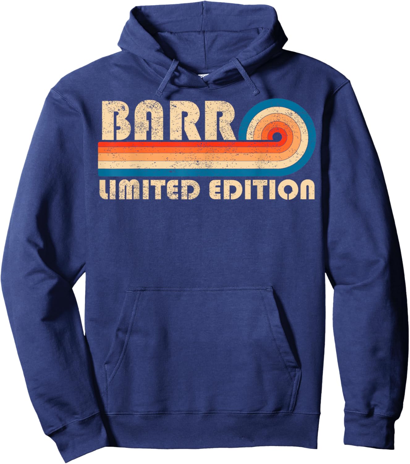 BARR Surname Retro Vintage 80s 90s Birthday Reunion Hoodie - Hoodie | Navy