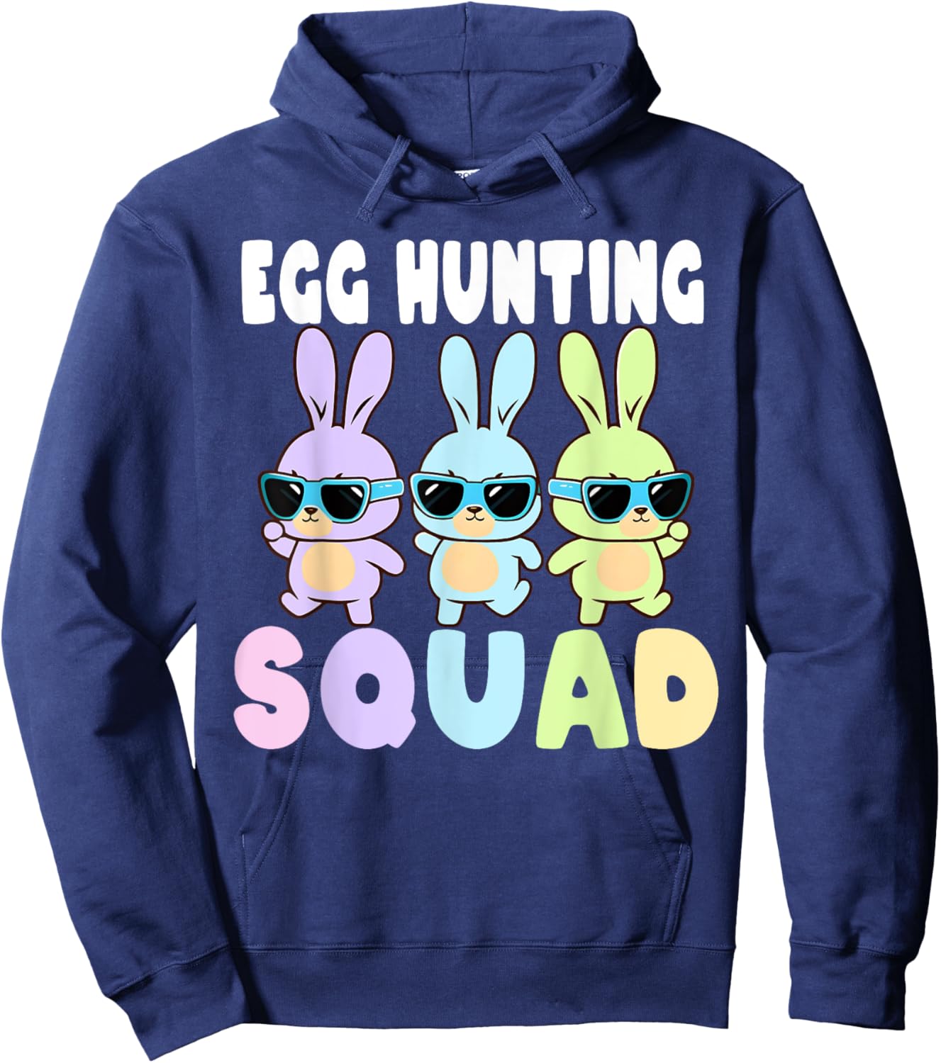 Egg Hunting Squad Funny Easter Bunnies Egg Hunt Hoodie - Hoodie | Navy