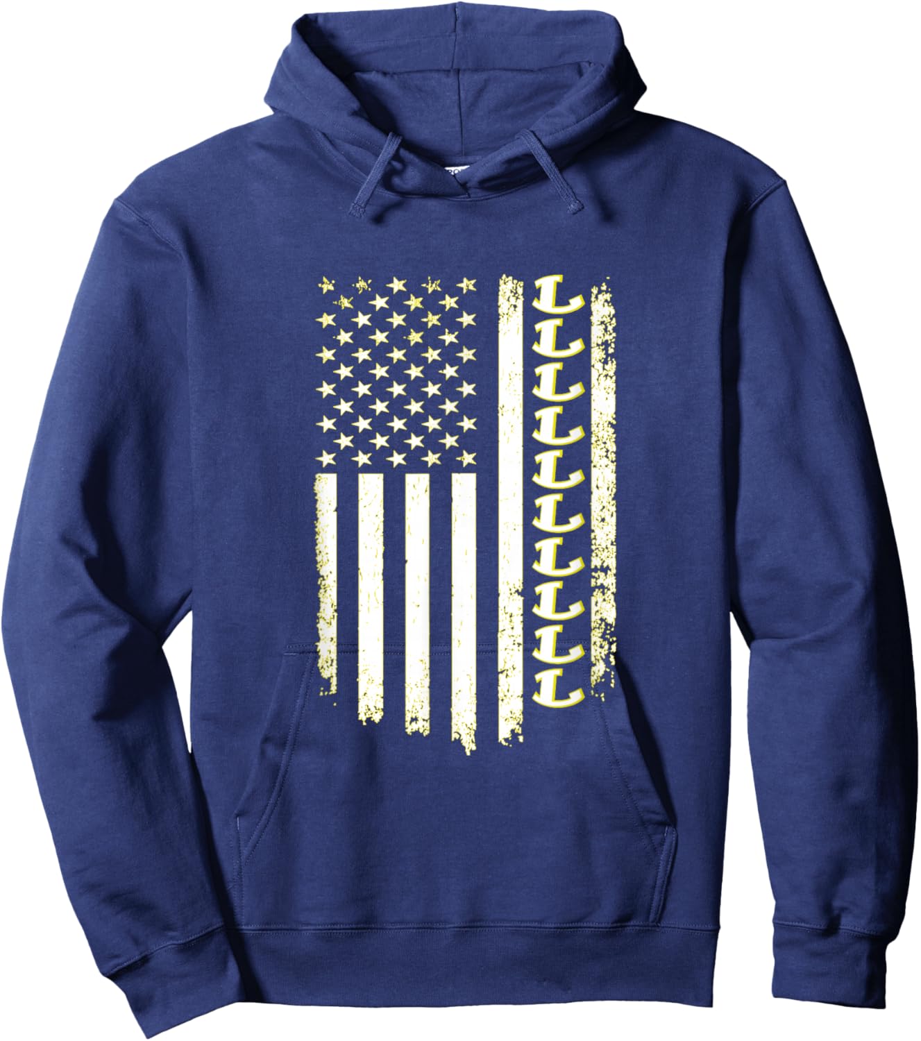 Longview Lobos American Flag Hoodie - Hoodie | Navy