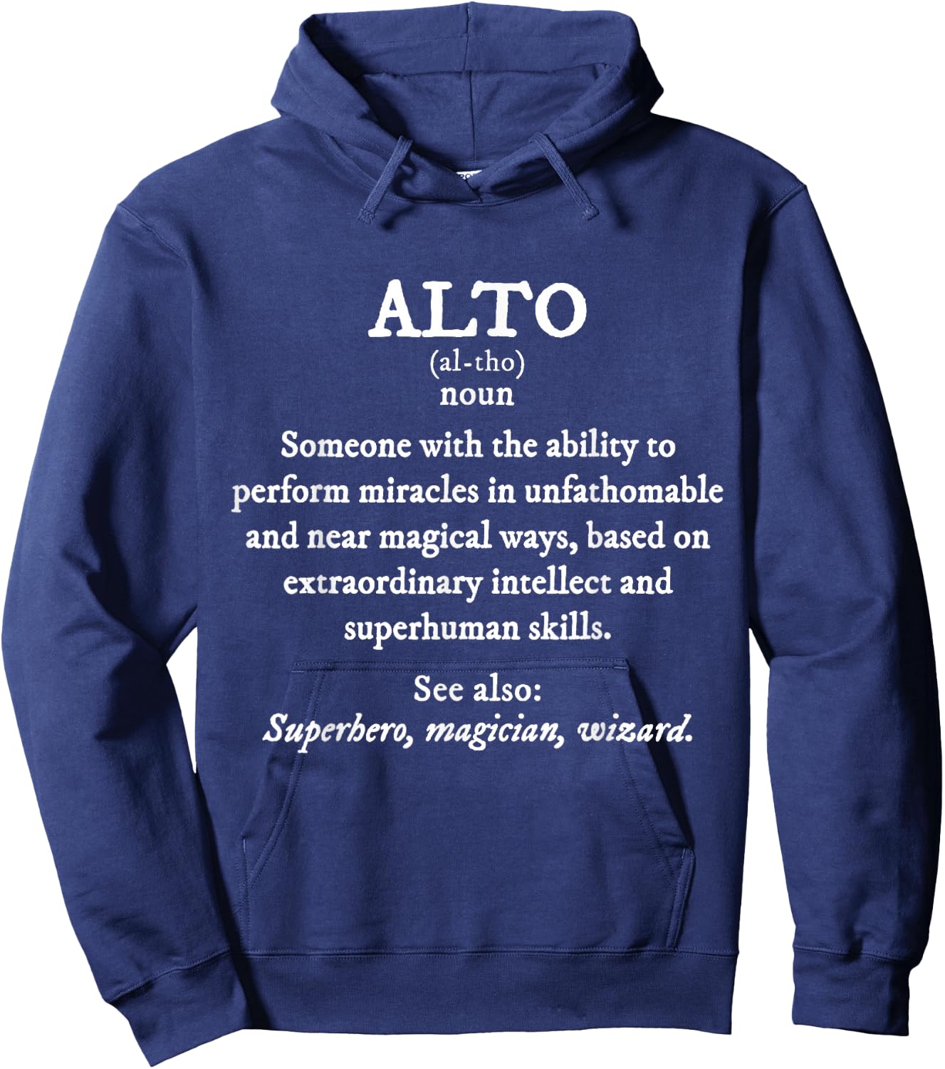 Alto Definition Funny Orchestra Singer Quartet Hoodie - Hoodie | Navy