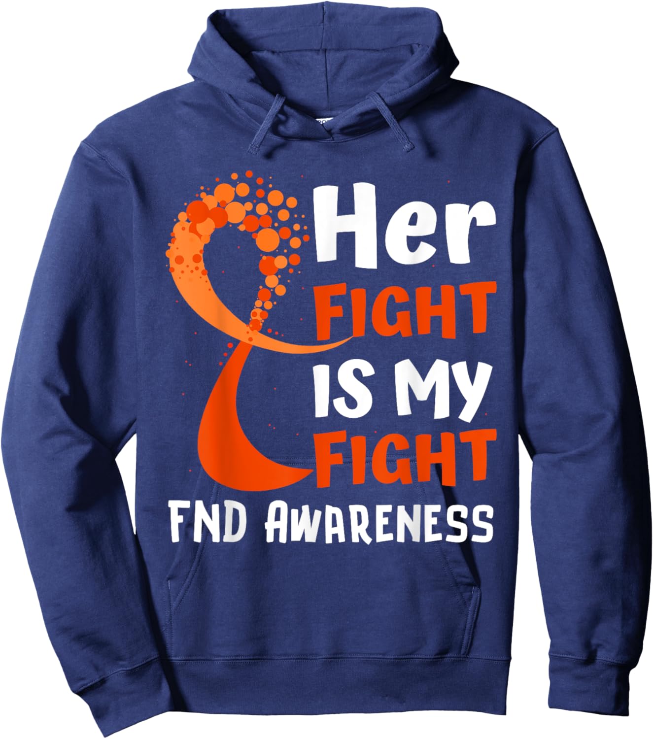 Functional Neurological Disorder Awareness FND Ribbon Family Hoodie - Hoodie | Navy