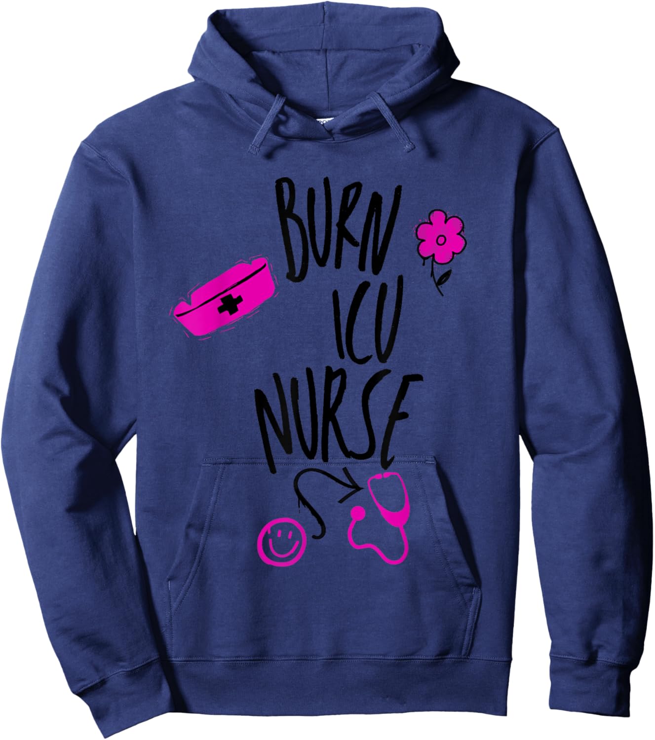 Burn ICU Nurse Hoodie - Hoodie | Navy