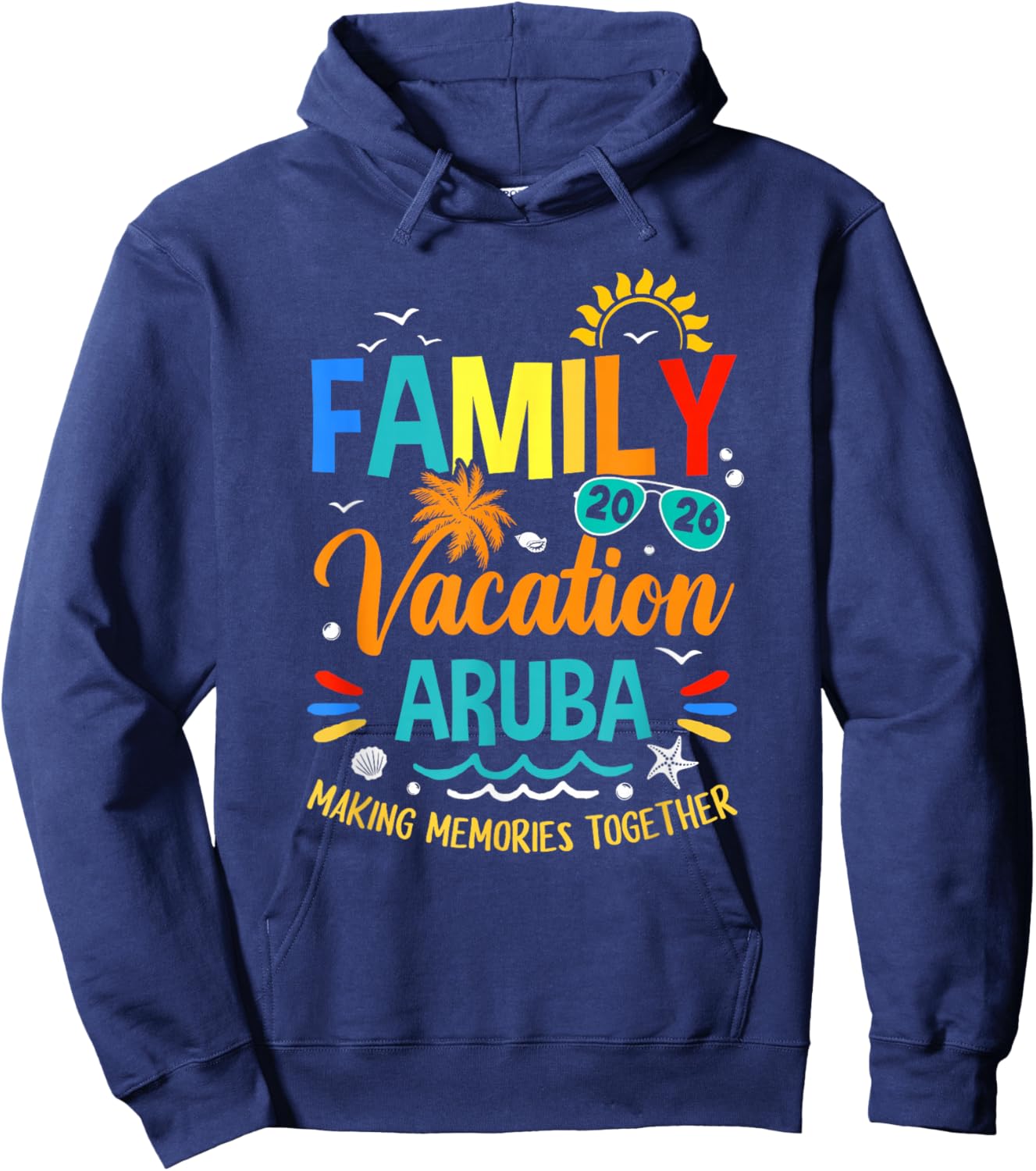Family Vacation 2026 Aruba Matching Family Together Hoodie - Hoodie | Navy