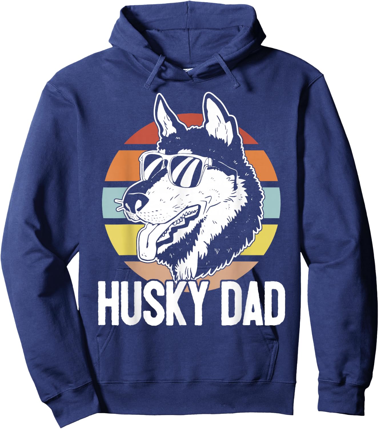 Husky Dad Huskies Sled Dog Team Husky Hoodie - Hoodie | Navy