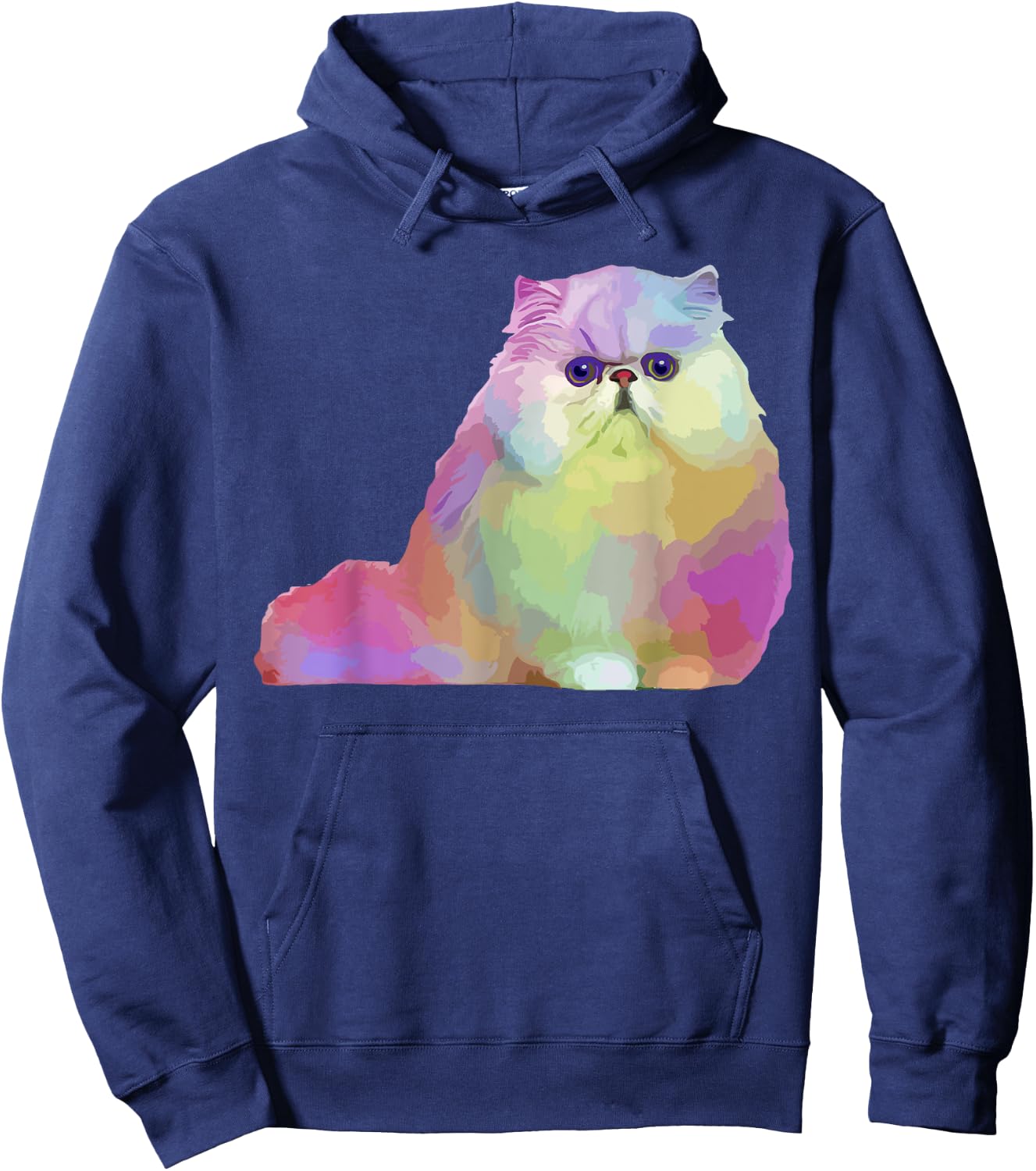 Cat Lover Gifts Persian Cat Colorful Persian Cat Hoodie - Hoodie | Navy