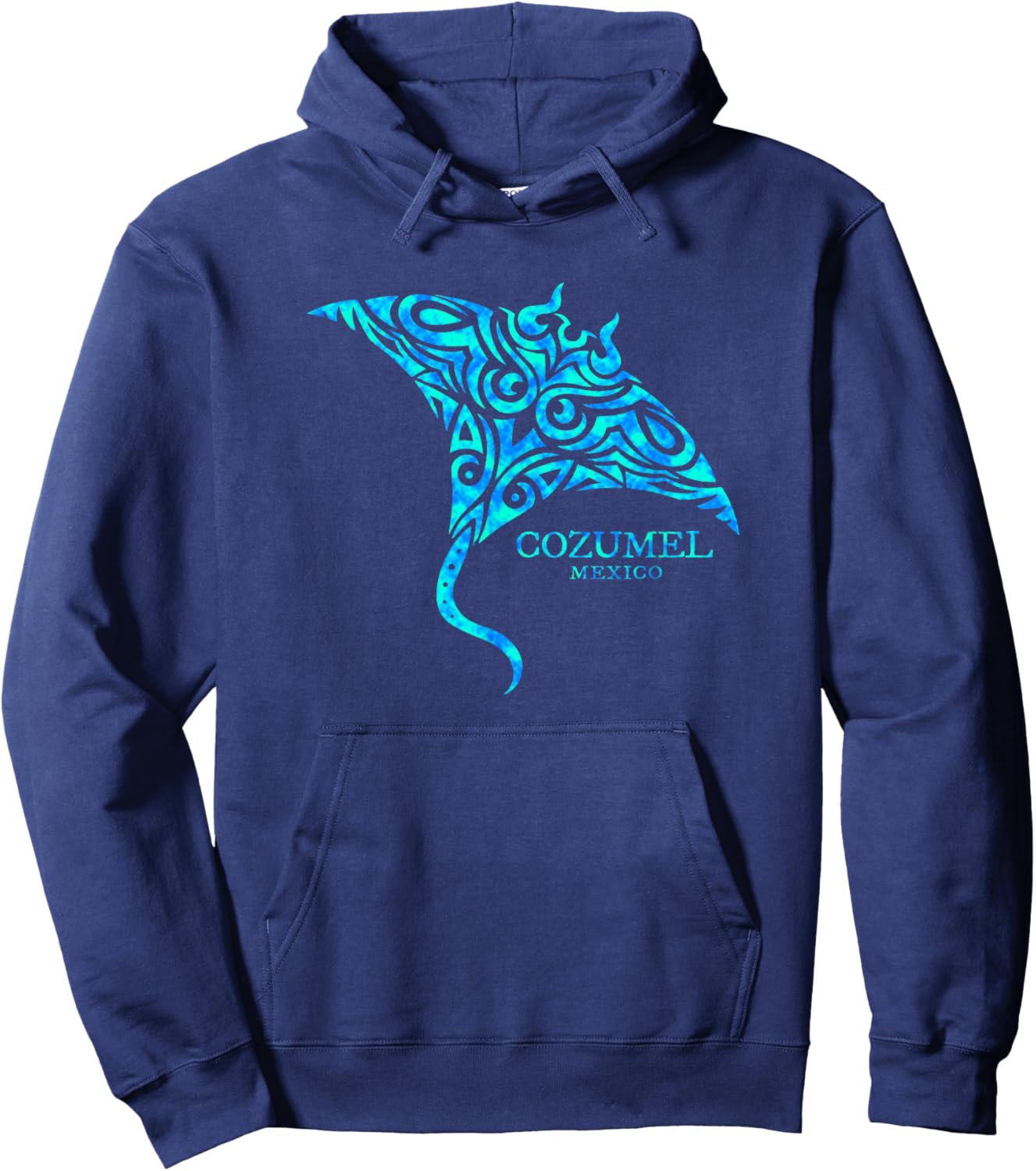Cozumel Mexico Stingray Boys Girls Souvenir Hoodie - Hoodie | Navy